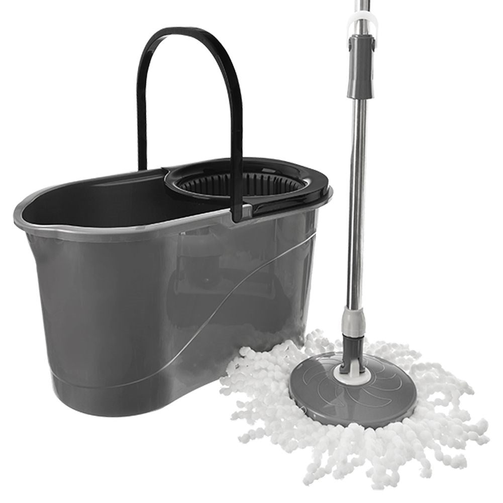 Effektiv roterande mopp med 19 liters hink för snabb städning