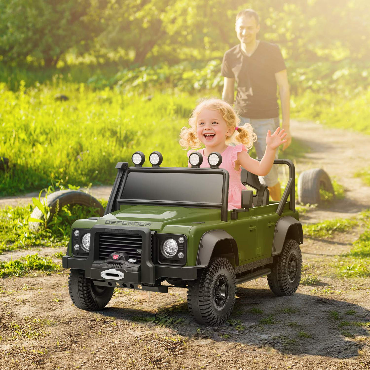 Elektrische auto voor kinderen, 12V-accu, afstandsbediening, groen