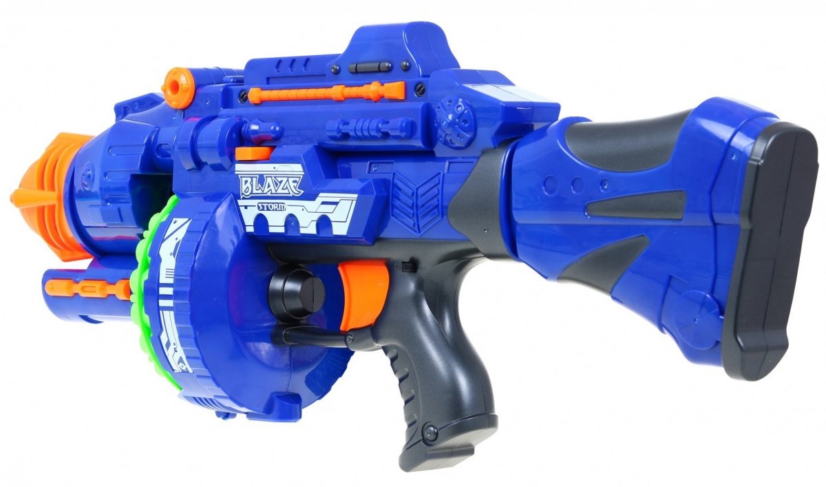 Electric Blue Foam Dart Rifle - 20 Round Magazine