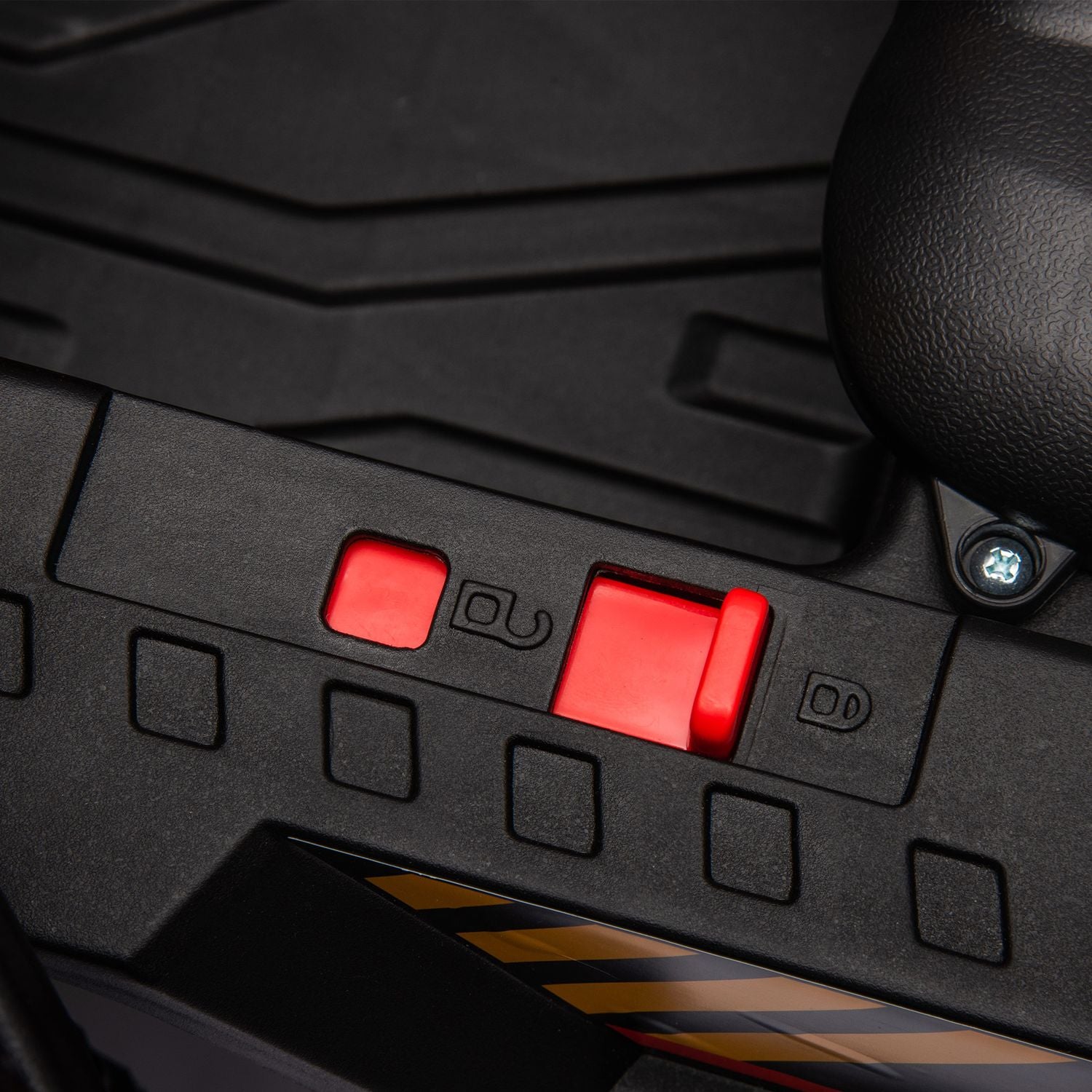 Elektrisk åktraktor för barn med spade, gul