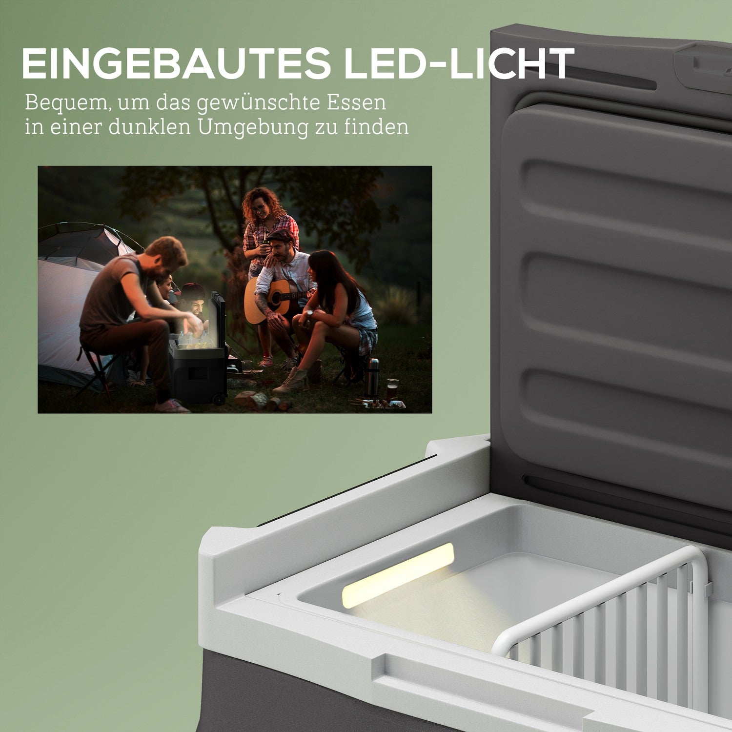 Elektrisk kylbox, 30L, LED, ECO Mode, 12/230V, Svart