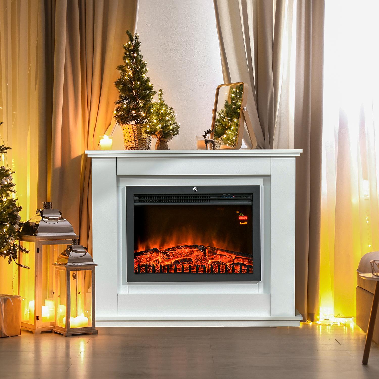 Elektrický krb, 1000 W/2000 W, pokrytí 20–25 m²