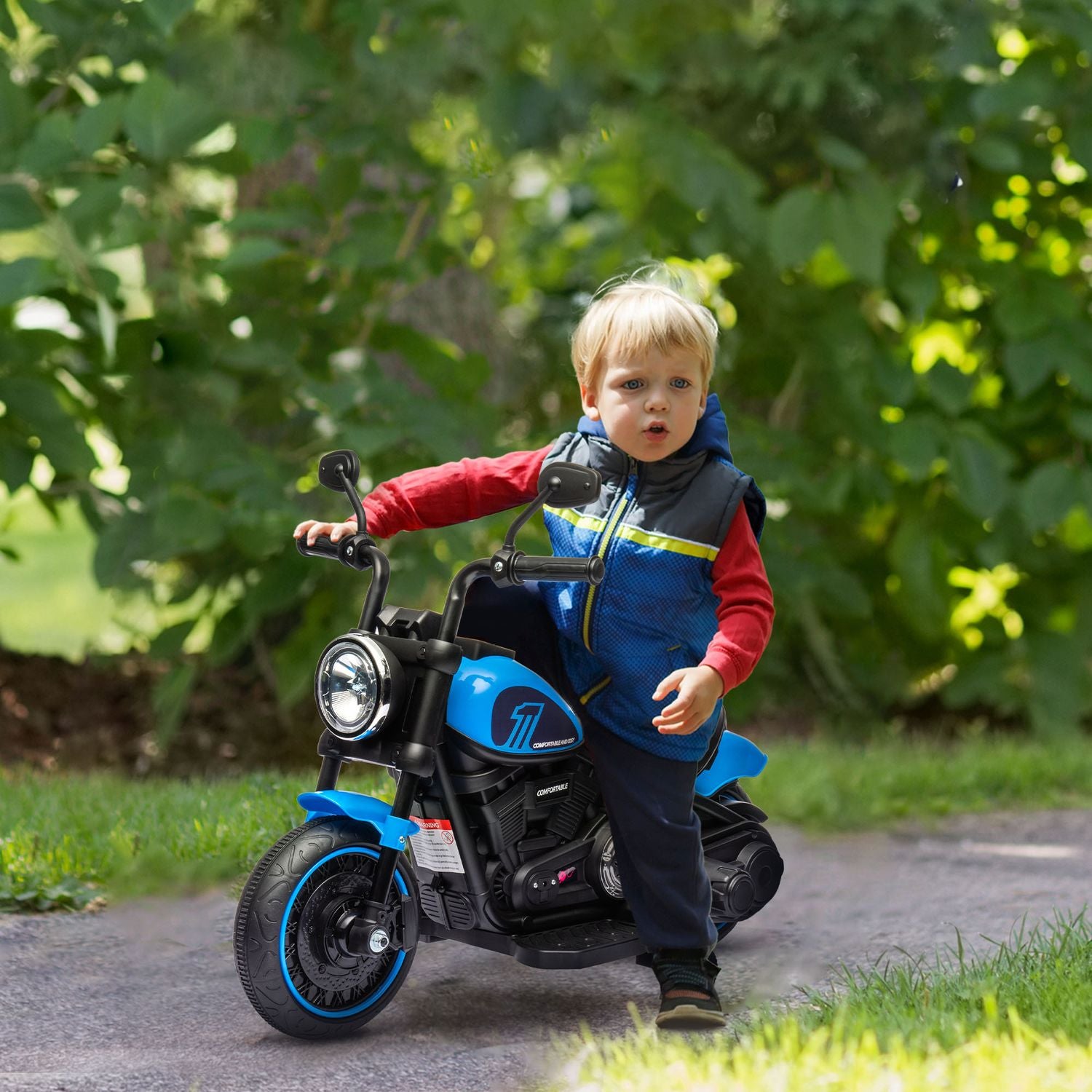 Elmotorcykel för barn, avtagbara hjul, ålder 1,5-3 år
