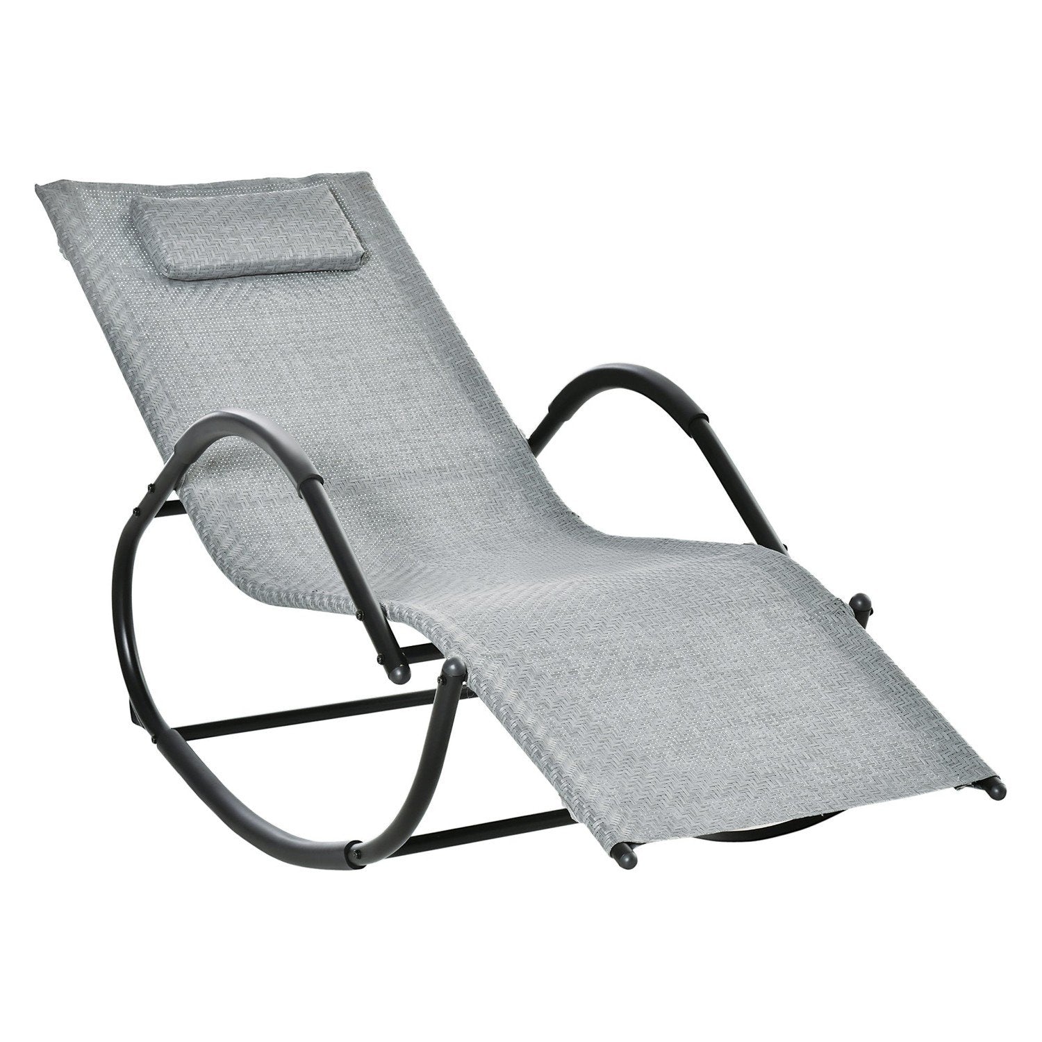 Gungstol Gungstol Med Kudde Trädgårdssäng Swing Lounger Rymmer Upp Till 160 Kg Textline Grå 61 X 160 X 79 Cm