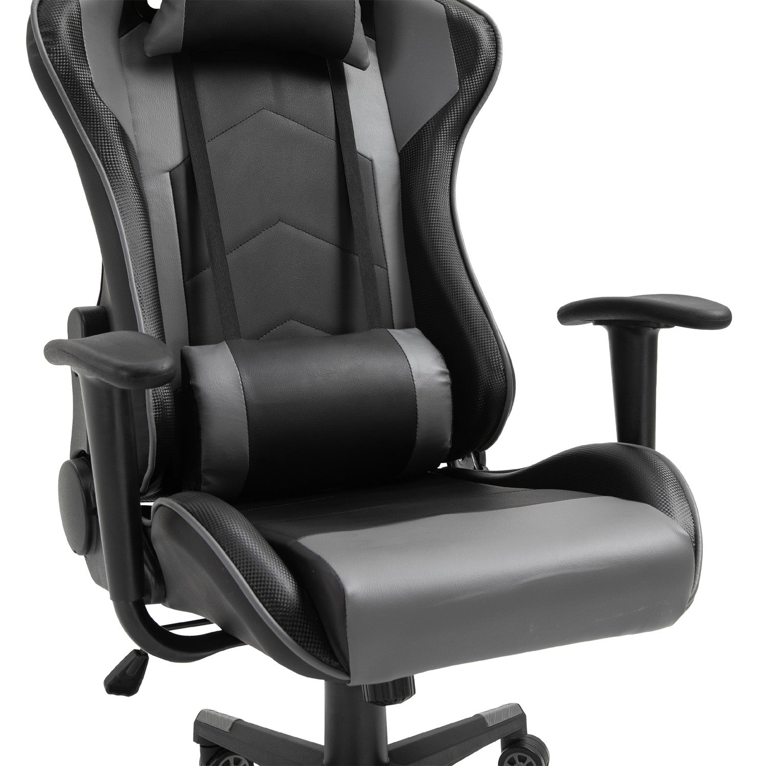 Ergonomisk vridbar spelstol, svart konstläder