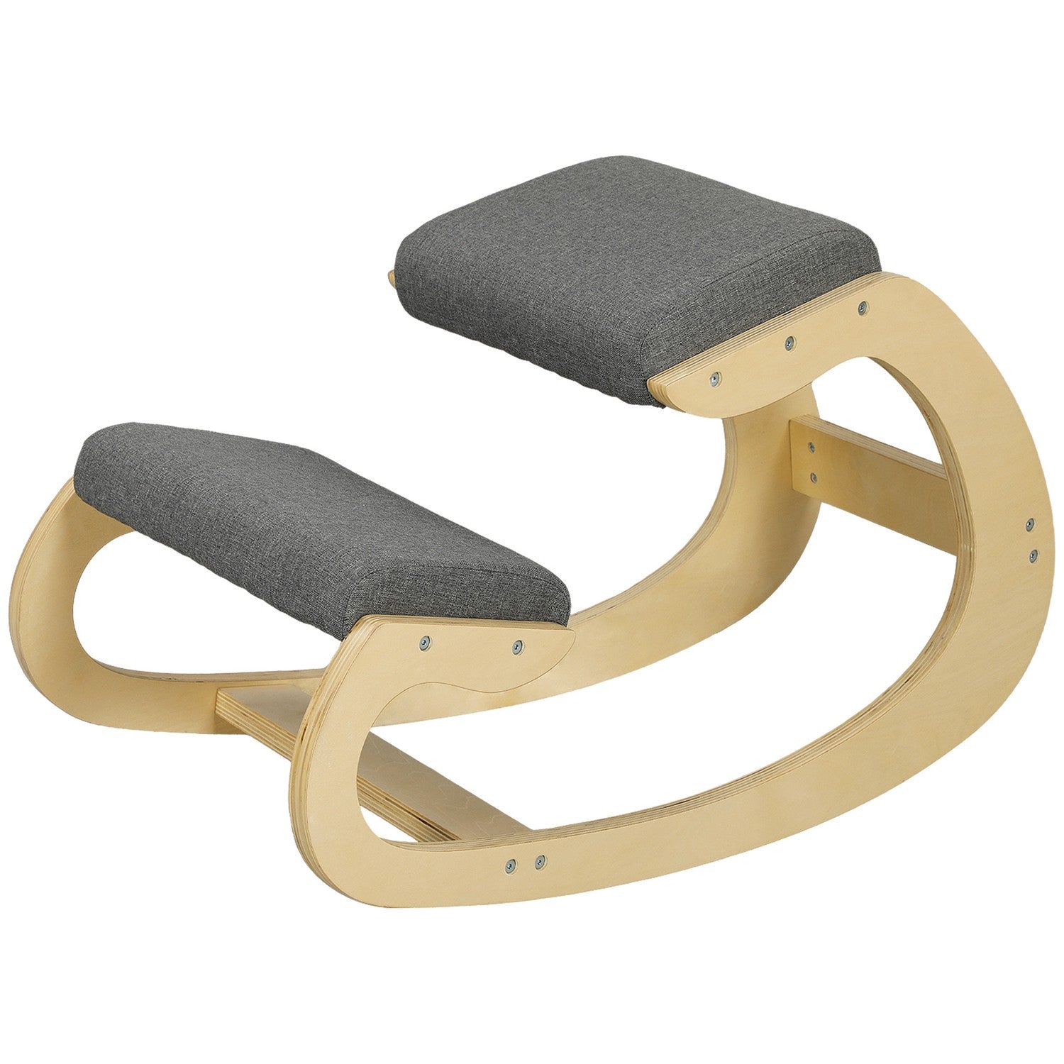 Ergonomisk gungknästol för förbättrad hållning, grå