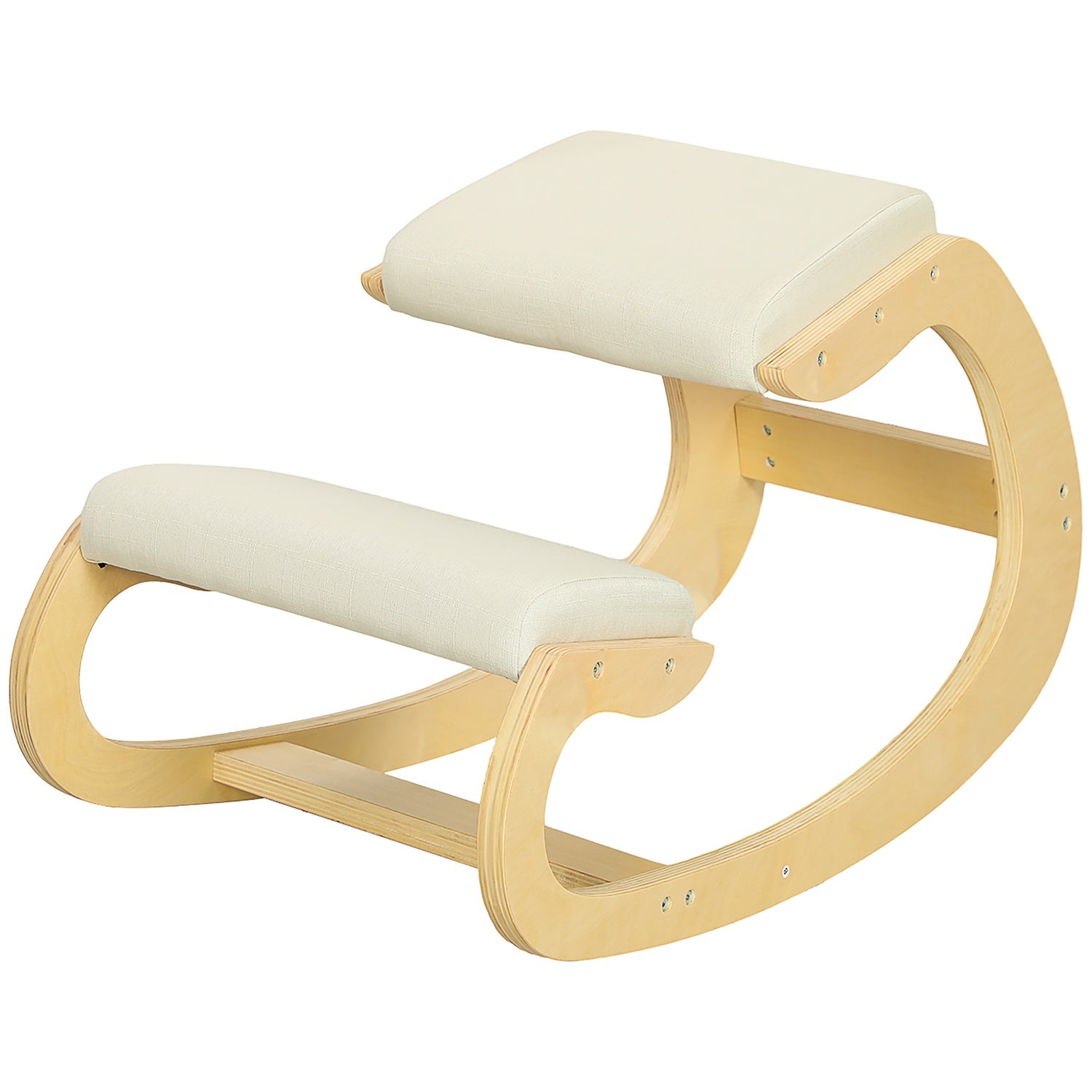 Ergonomická klekačka pro správné držení těla, houpací konstrukce, krémová