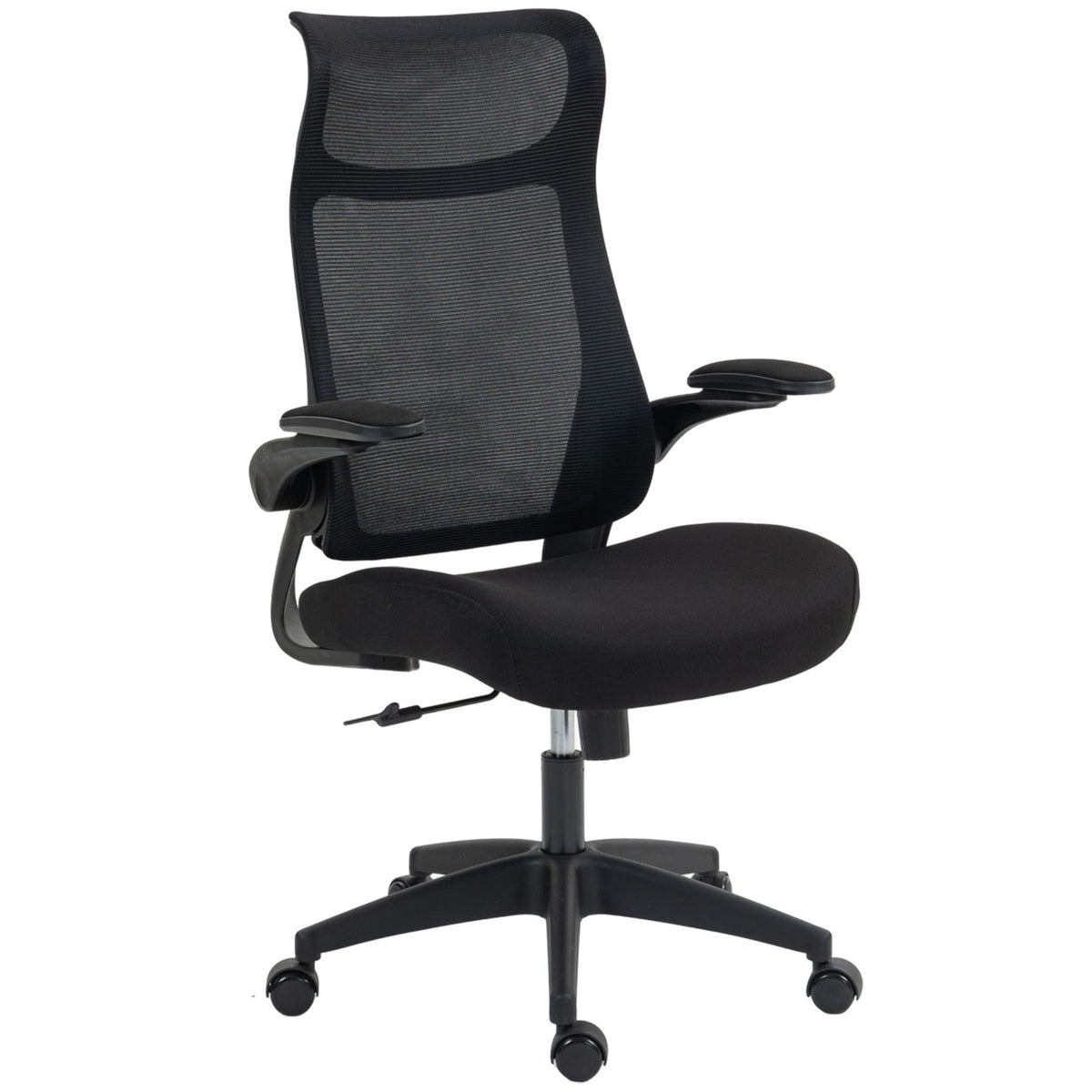 Ergonomisk kontorsstol, 3D-armstöd, nätrygg, svart