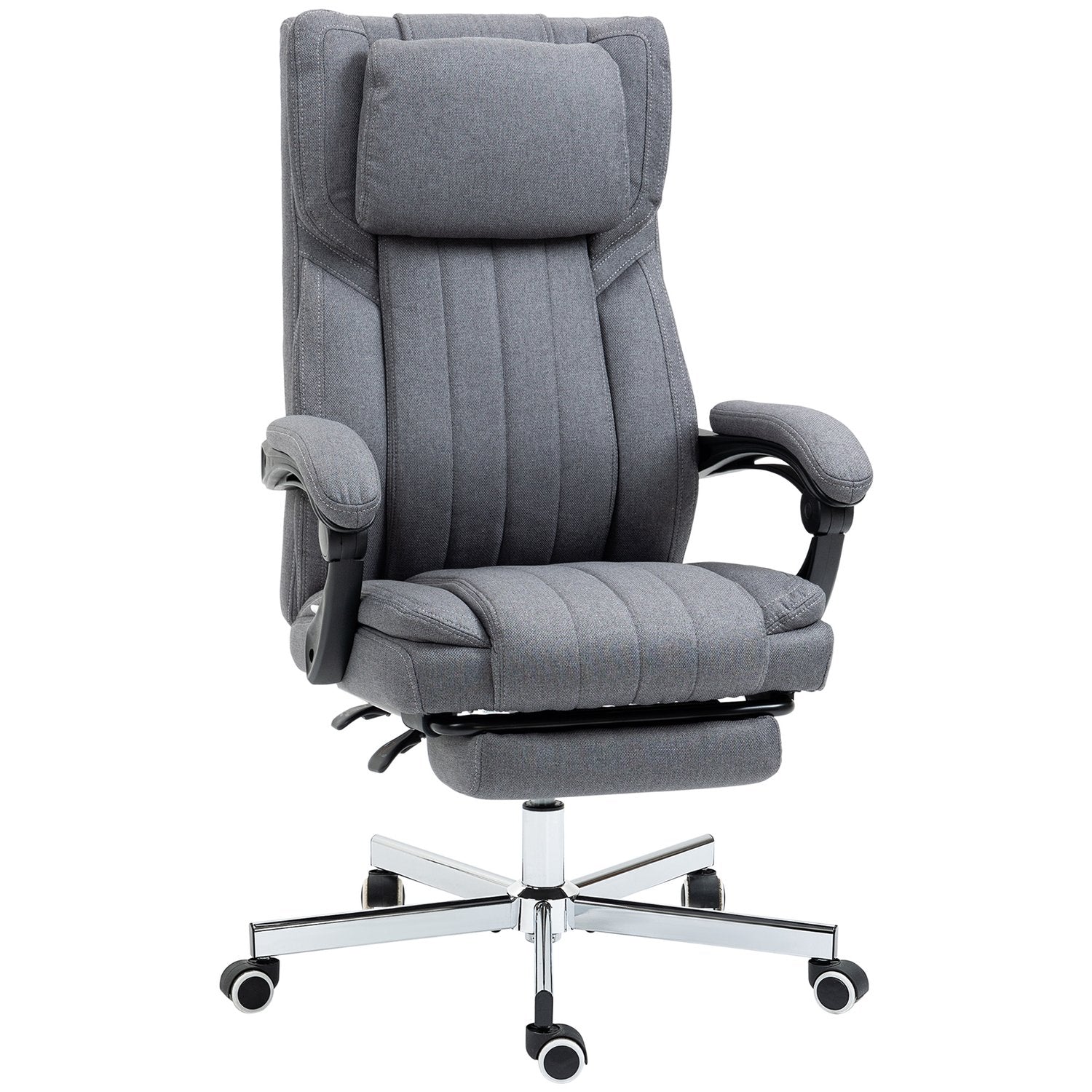 Ergonomisk kontorsstol, Liggande, Massage, Grå