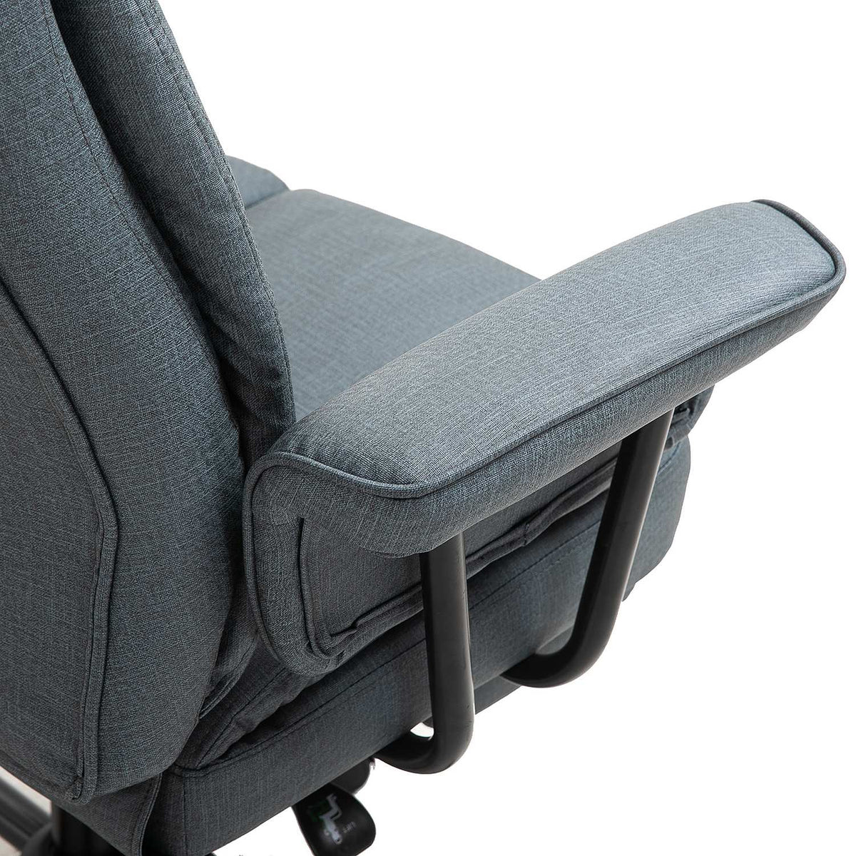 Ergonomisk kontorsstol, justerbar med nackstöd och fotstöd
