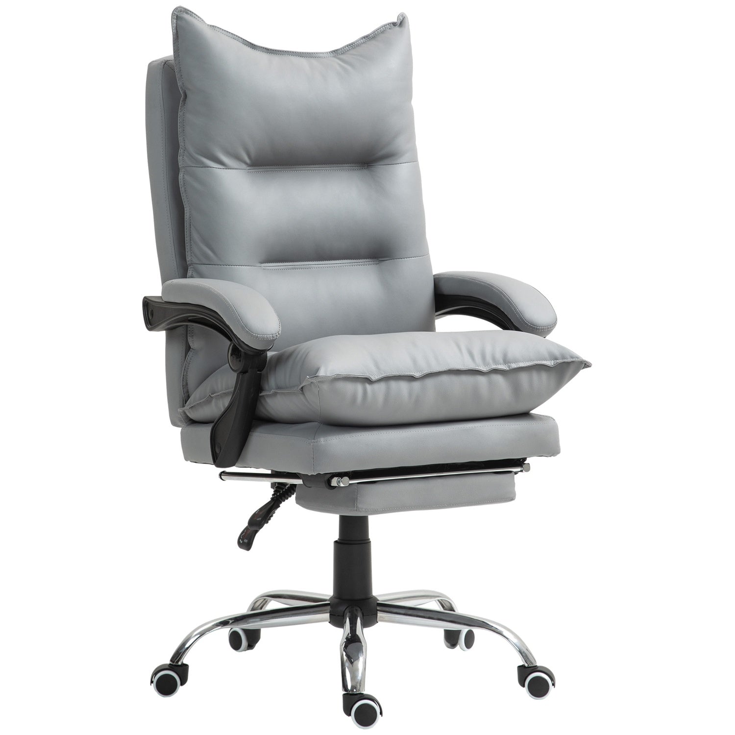 Ergonomisk kontorsstol med fotstöd, liggande och vadderat