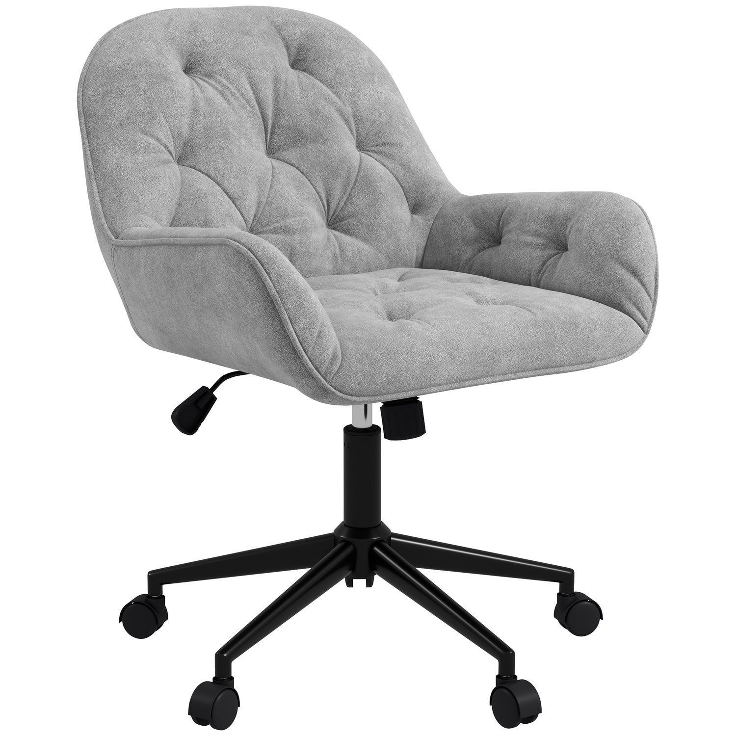 Ergonomisk kontorsstol med rocker, sammetslook, justerbar