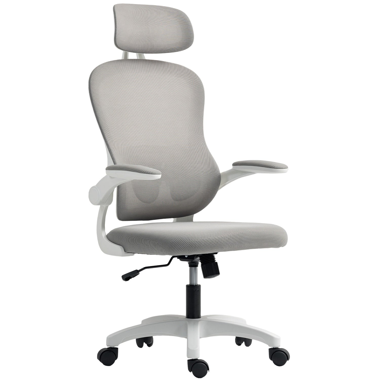 Ergonomická kancelářská židle, síťovaná opěrka, nastavitelná, šedá