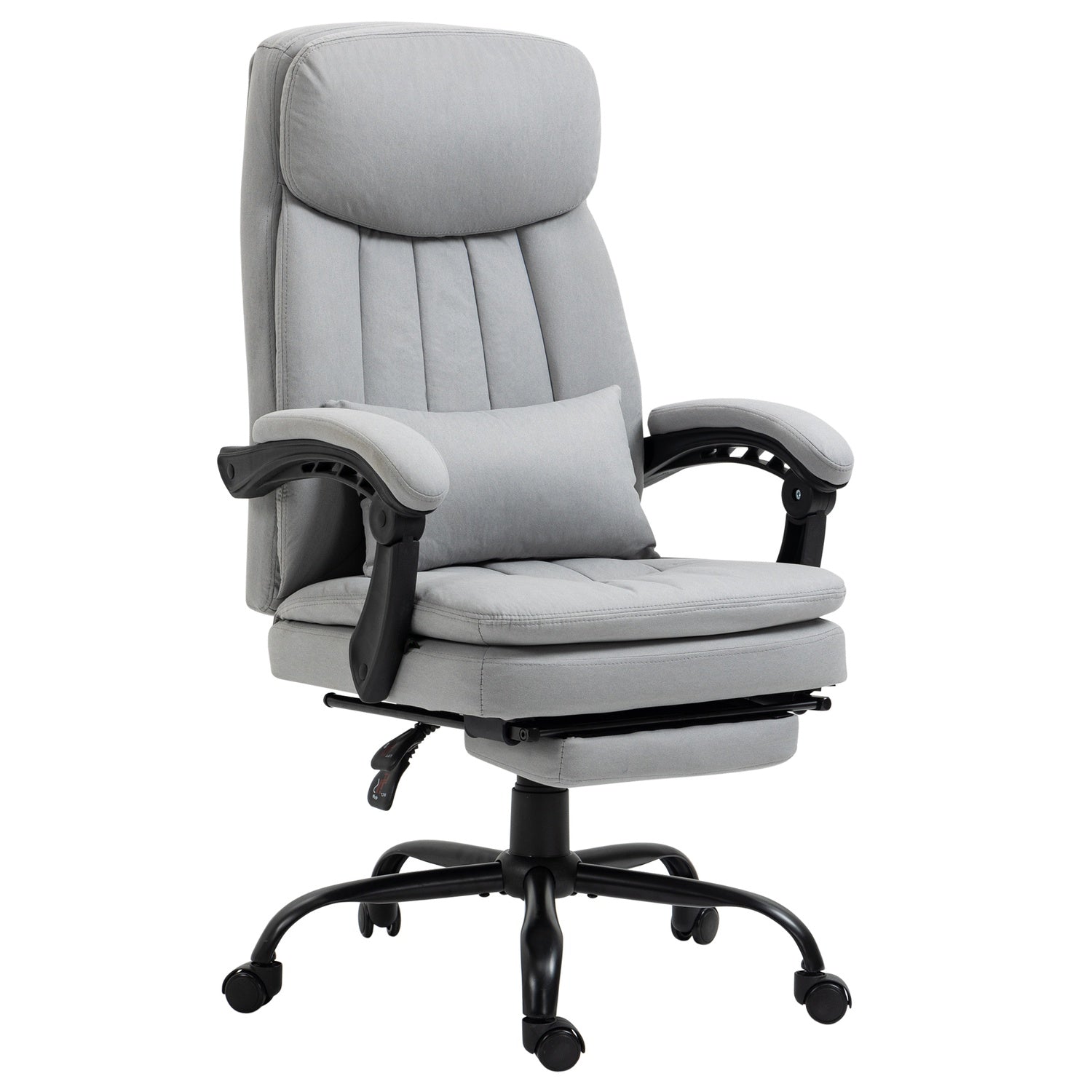 Ergonomisk liggande kontorsstol, grå – massagefunktion