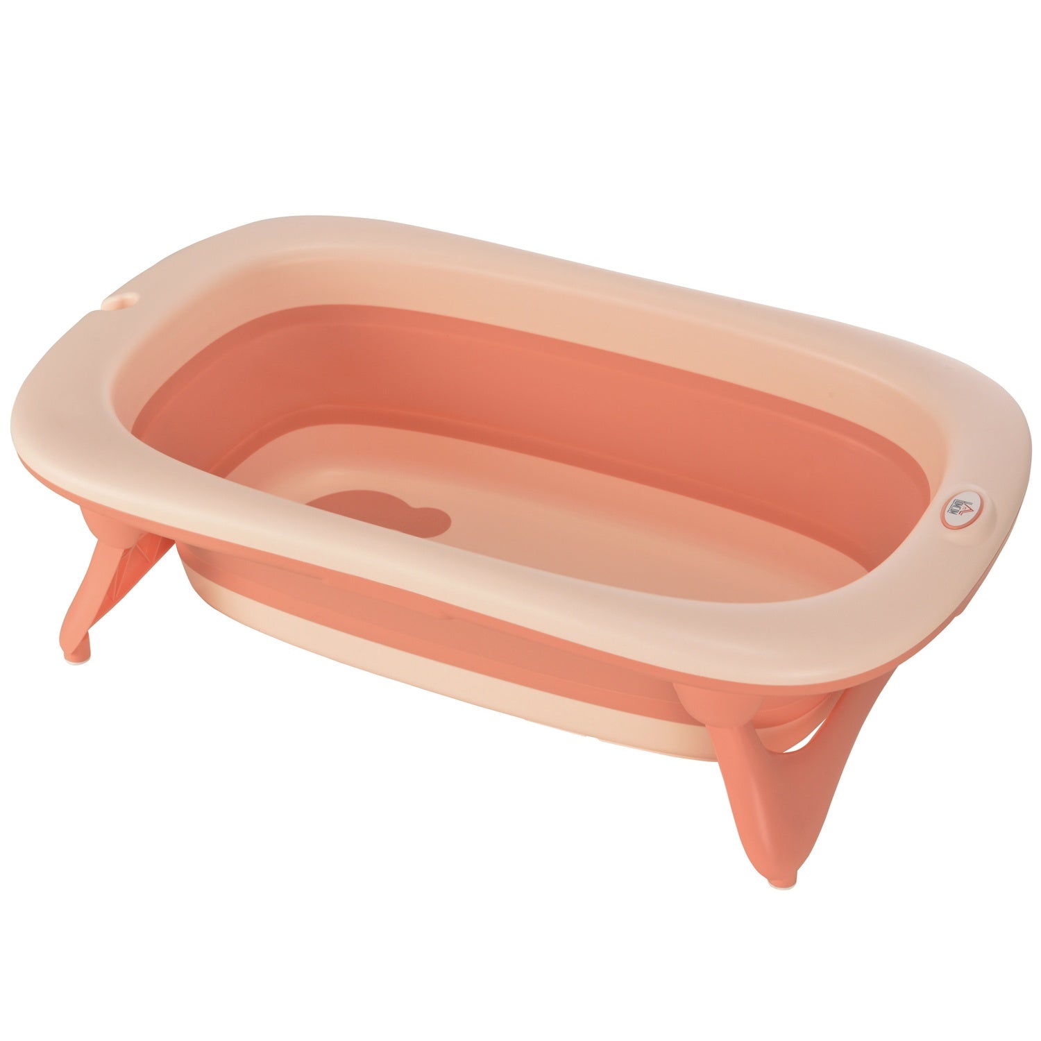 Ergonomiskt hopfällbart babybadkar, rosa plast, 84,5 cm