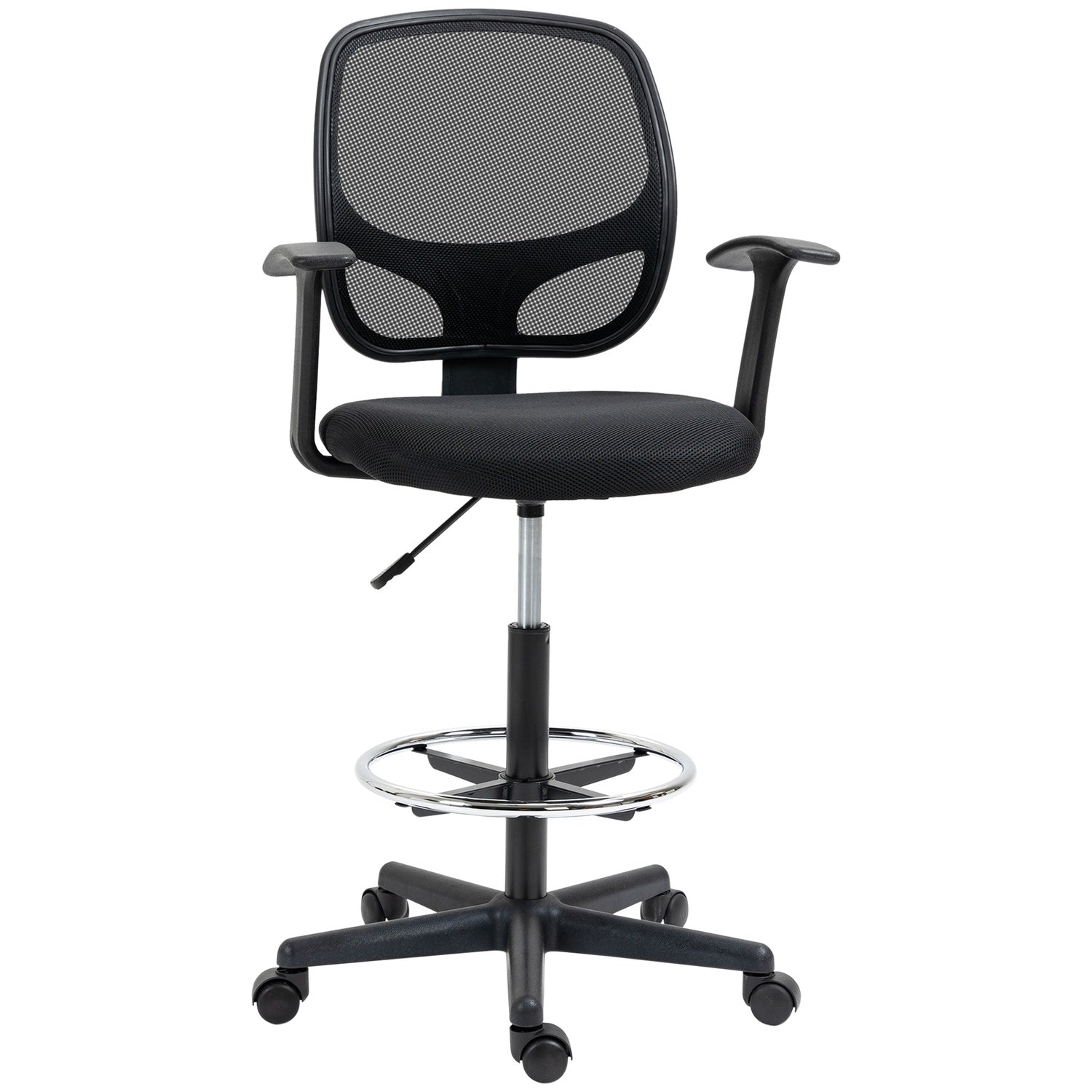 Ergonomisk vridbar kontorsstol med justerbar fotring