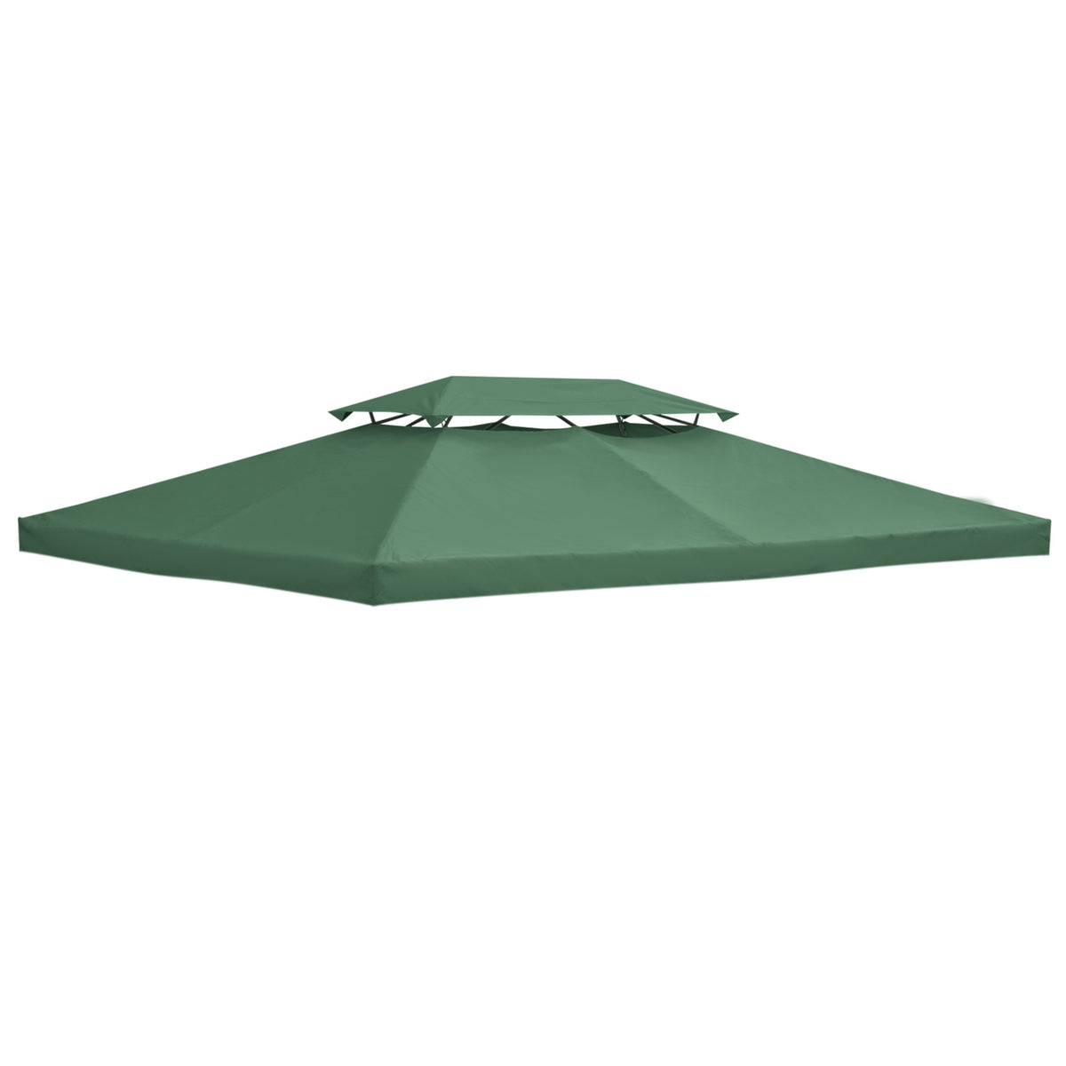 Vervangend dak voor gazebo, 3x4M polyester, groen