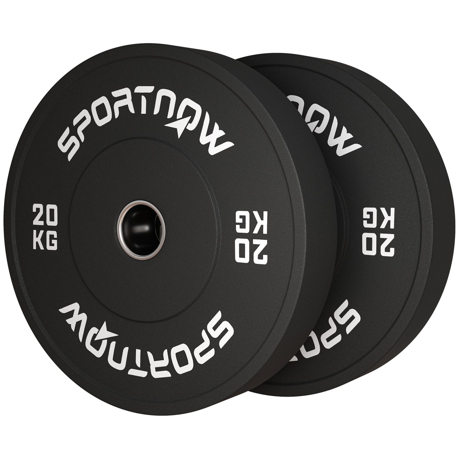 Ett par 20 kg hantelvikter, svart, 50 mm hål