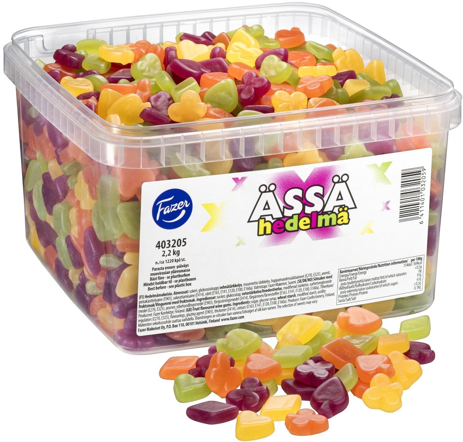 Fazer ässä Frukt - lösgodis, 2,2 kg