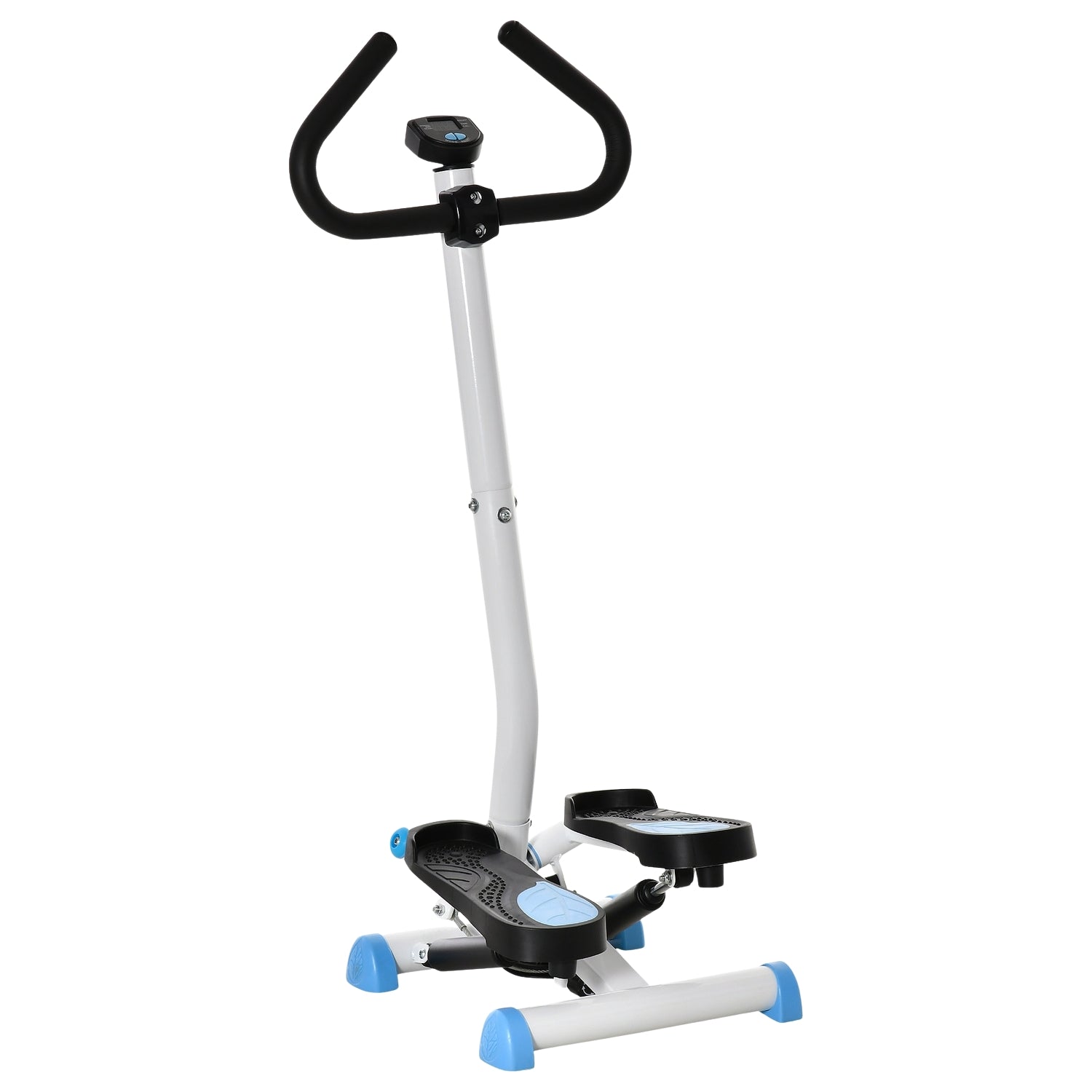 Fitness Swing Stepper med handtag, LCD, 100 kg kapacitet