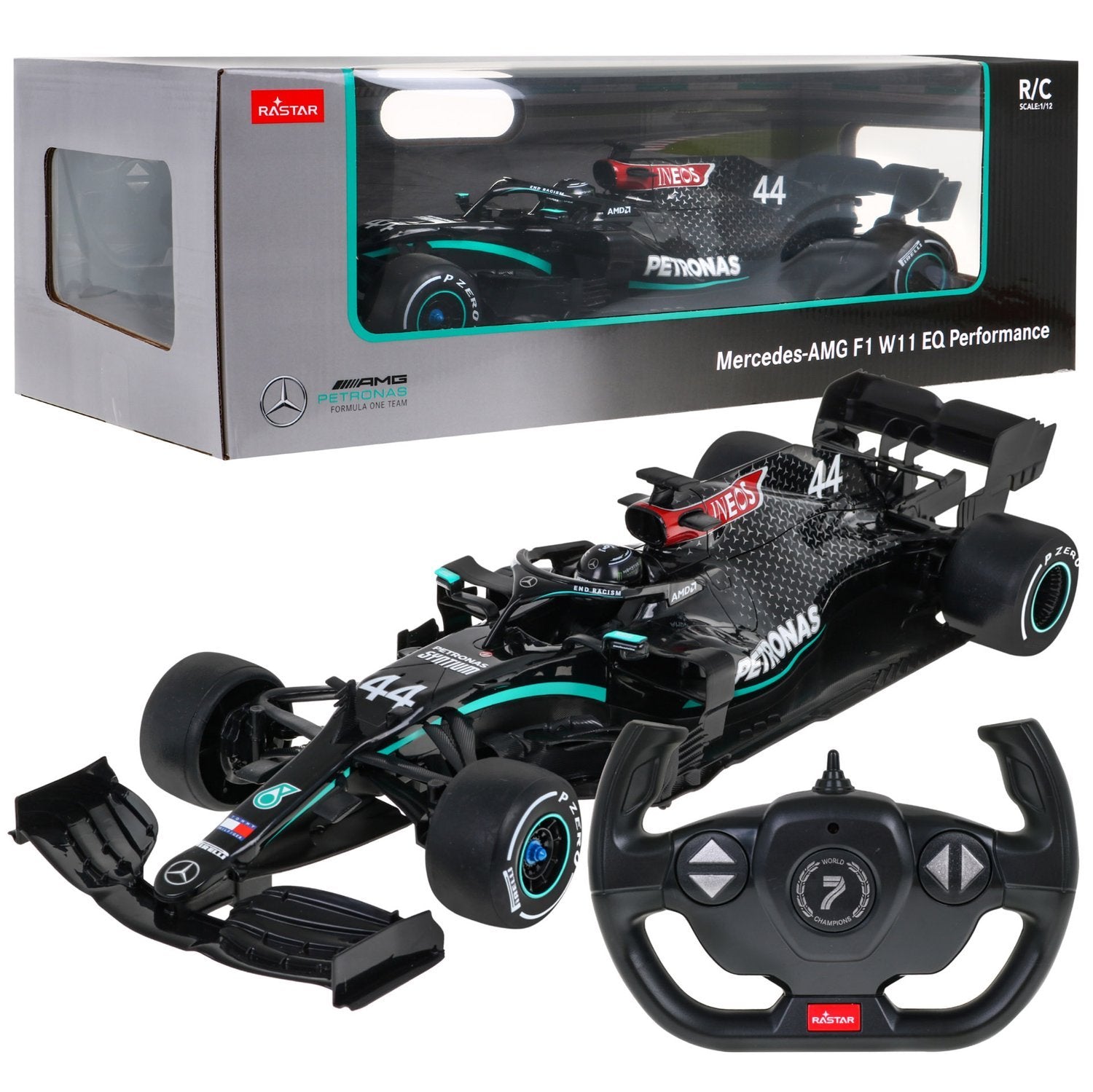 Fjärrkontroll Mercedes-AMG F1 W11 EQ 1/12 Skala Bil