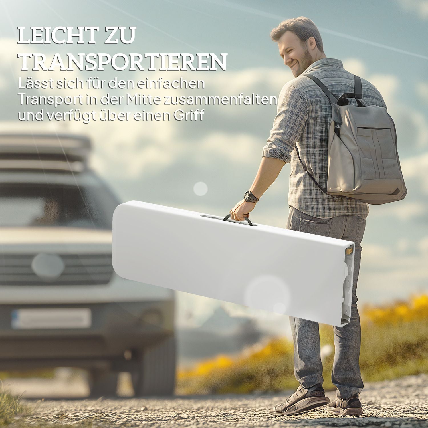 Fällbar öltältbänk, 2-personers, väderbeständig, metallben