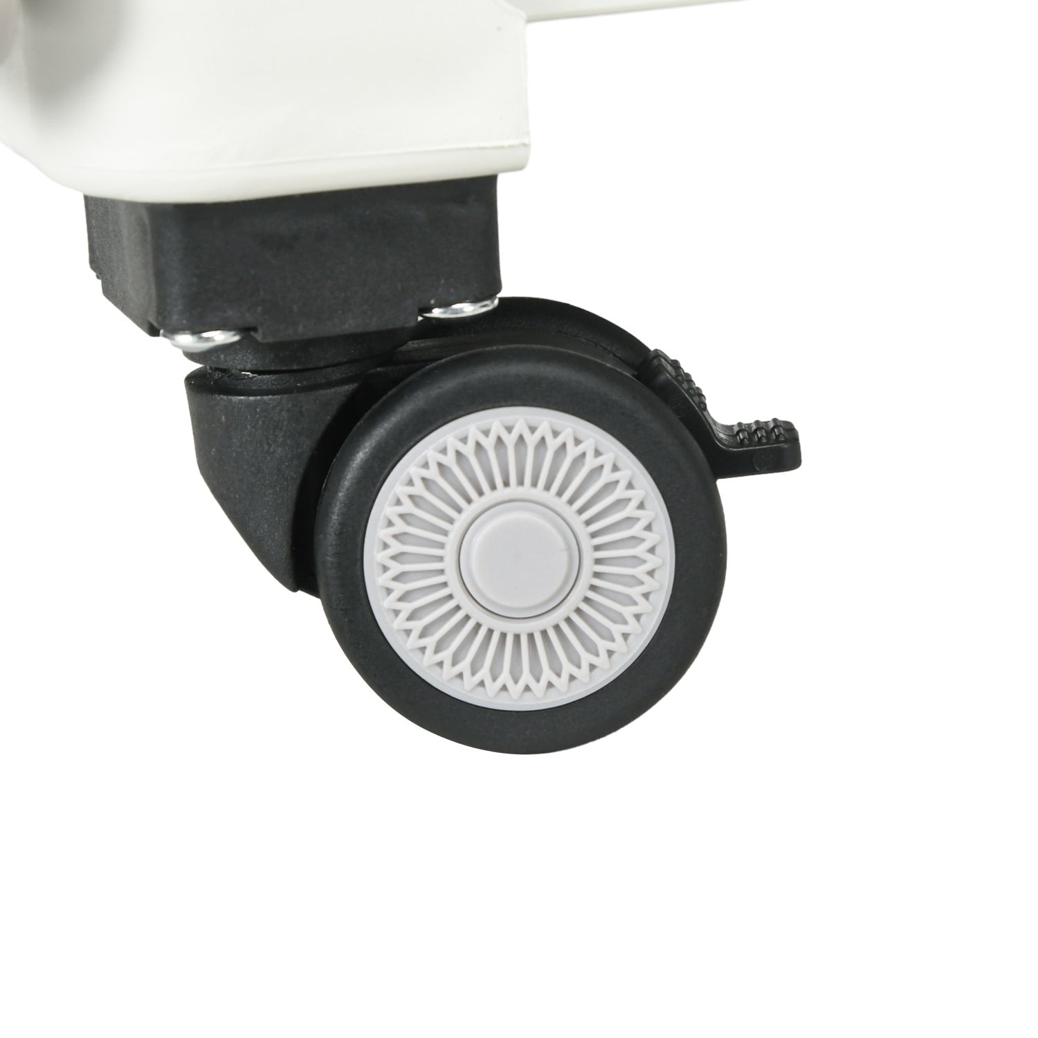 Fällbar shoppingvagn, teleskophandtag, trappklättring, 80 kg kapacitet, vit