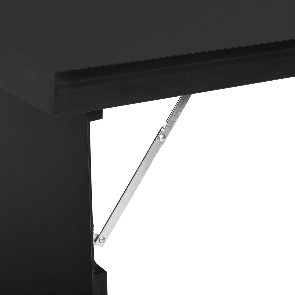 Inklapbaar bureau aan de muur met schoolbord, Zwart 60x94,5x147 cm