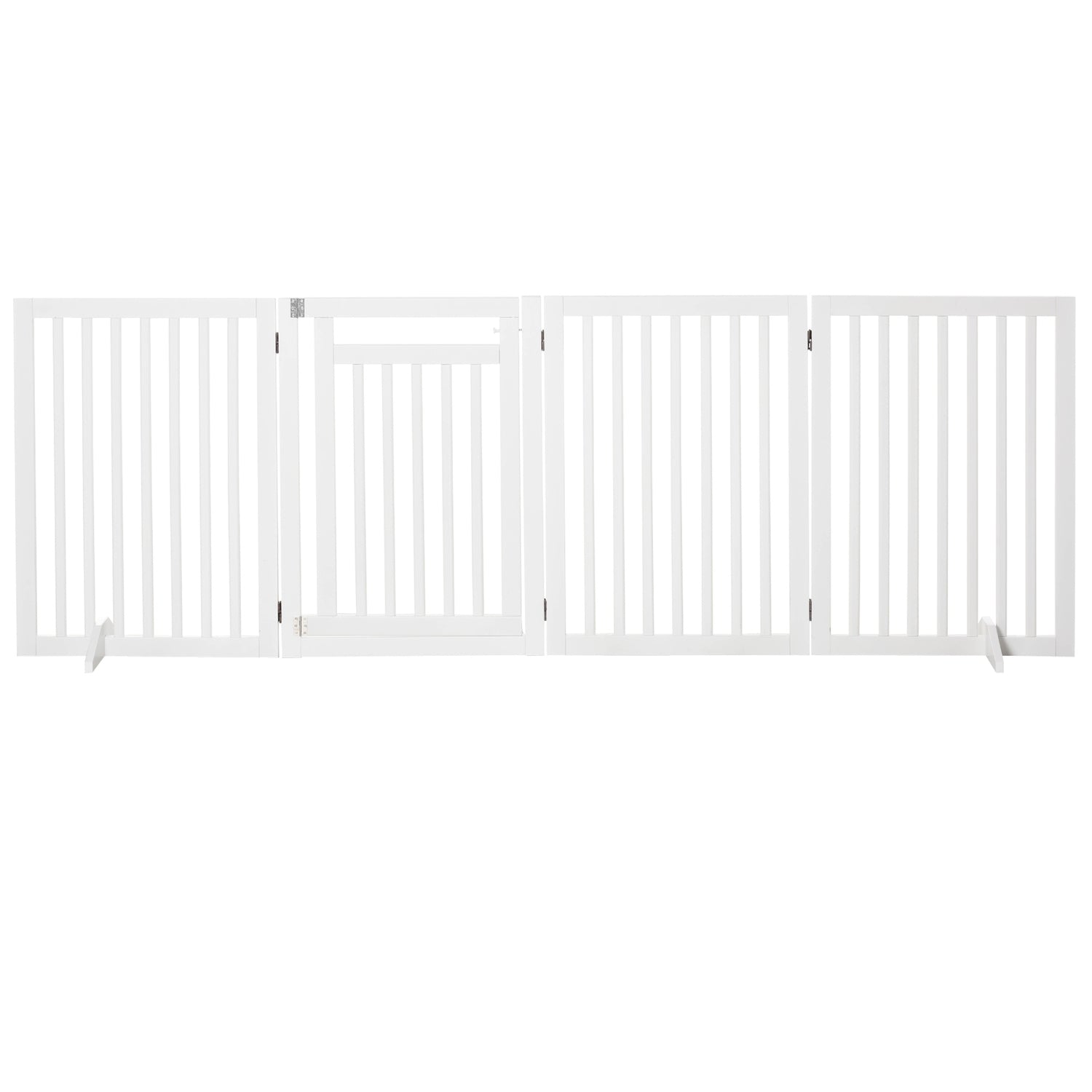Fällbar trappgrind, Borrfri, Vit, 81cm, Fristående
