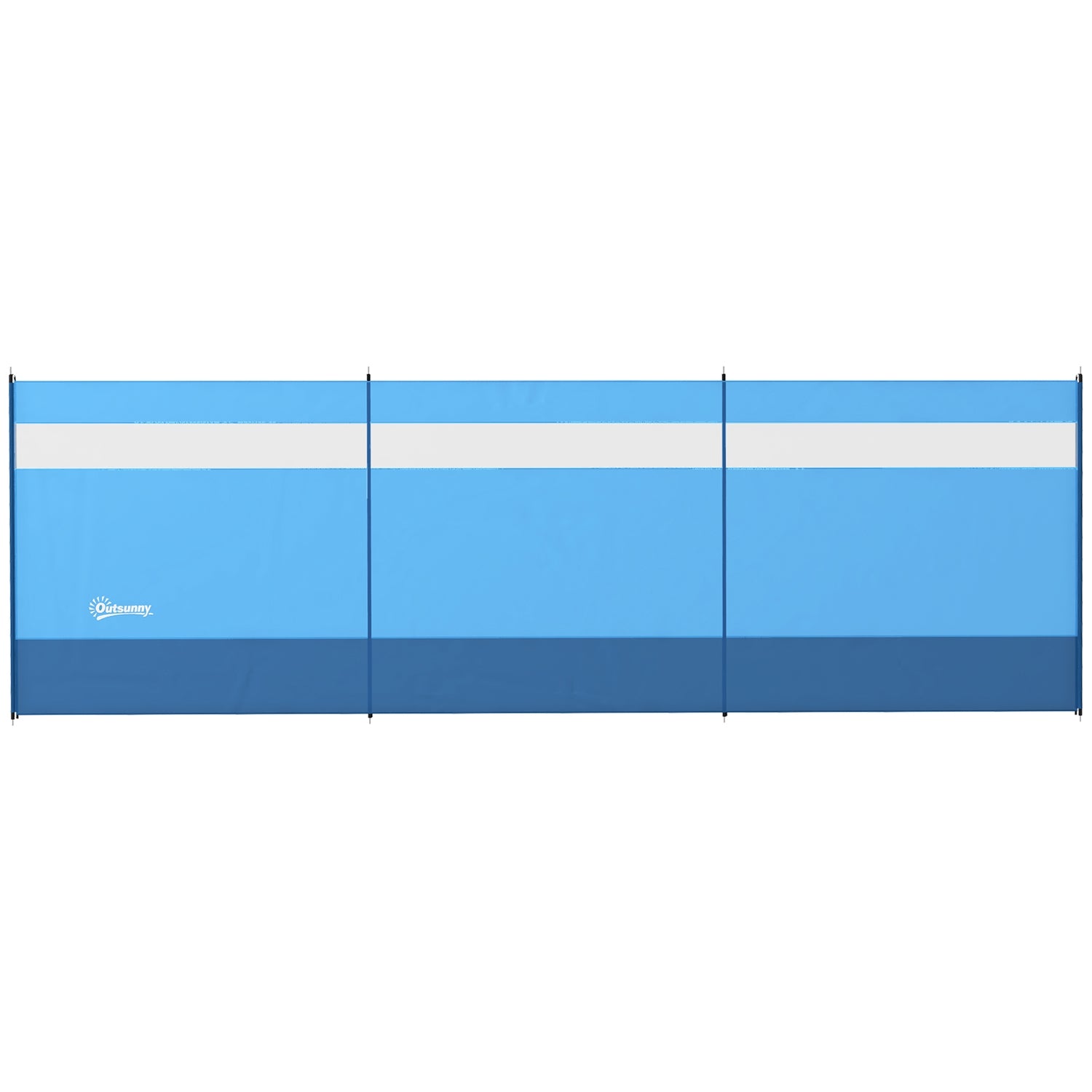 Fällbart vindskydd med lätt fönster, 440x140cm, Blå