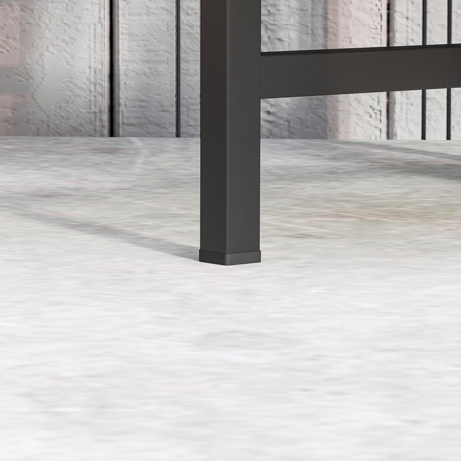 Fällbart växtställ i metall med hyllor, 80 cm högt, svart