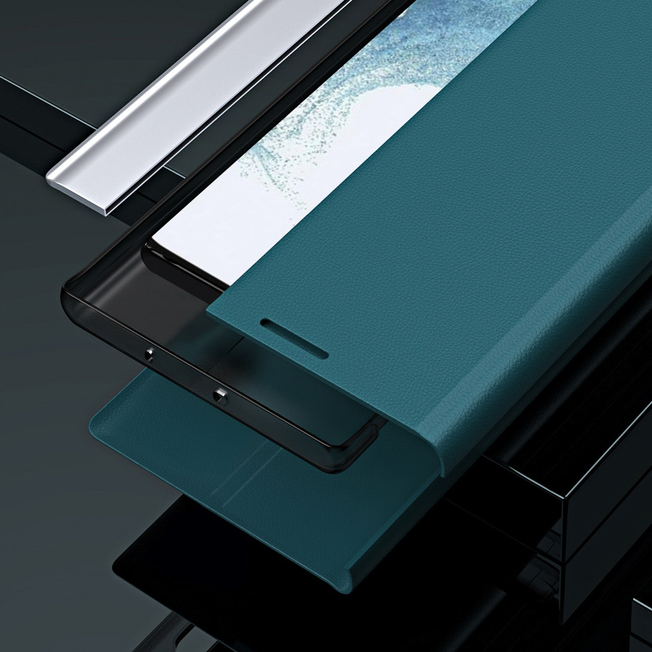 Fodral med flik och stativ för Xiaomi Redmi Note 12 Pro+ Sleep Case Pro svart