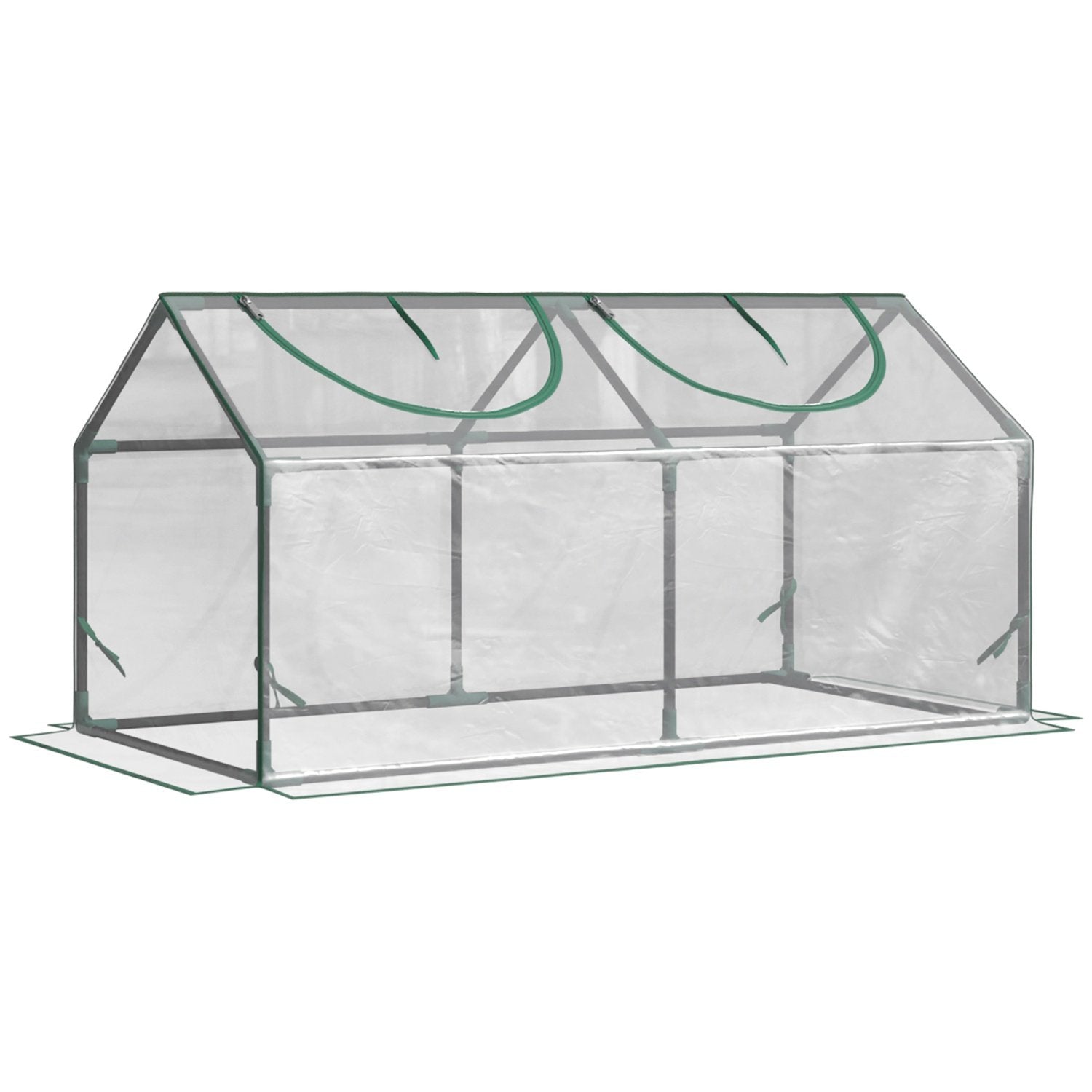 Folieväxthus Med Fönster, Pvc-Växthus, Tomathus, Kallram, 120X60X60 Cm, Transparent