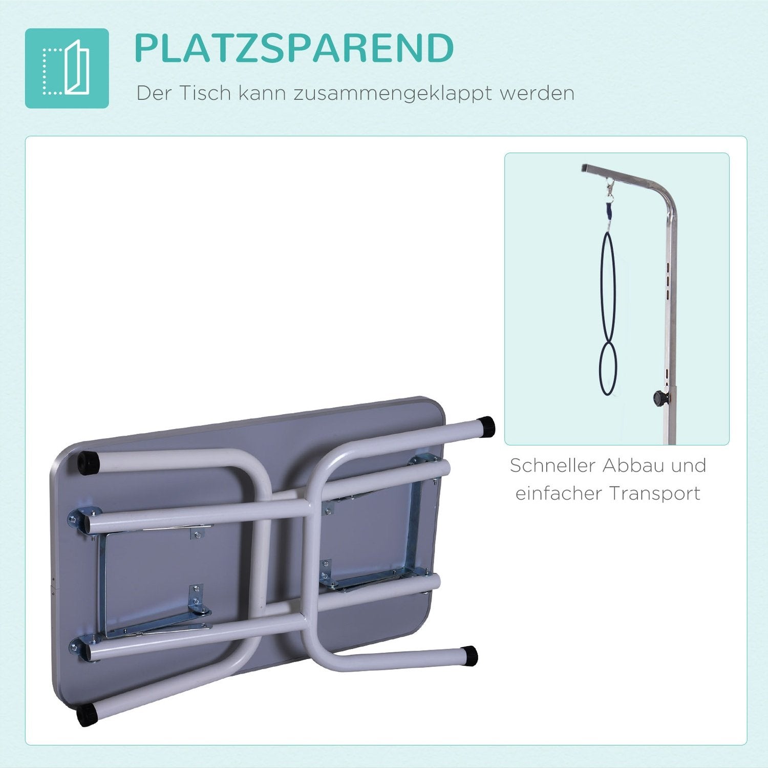 Trimbord Fällbart Trimbord För Hundar, Klippbord Med Metallram, Svart, 81X48X80Cm