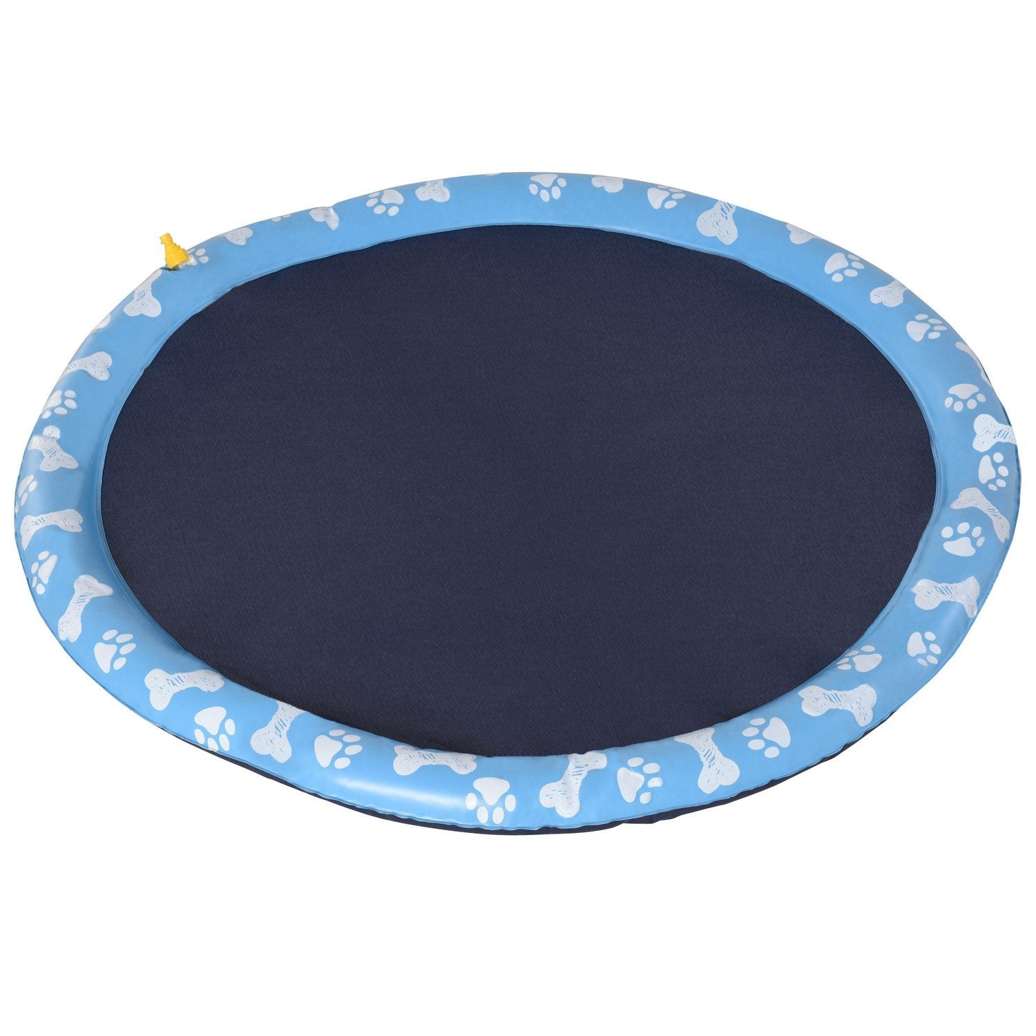 Splash Sprinkler Pad 150 Cm Splash Water Play Mat För Hundar, Vatten Sprinkler, Anti-Slip, Outdoor, Pvc, Blue