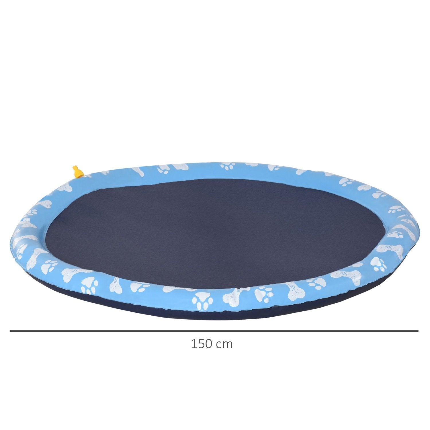 Splash Sprinkler Pad 150 Cm Splash Water Play Mat För Hundar, Vatten Sprinkler, Anti-Slip, Outdoor, Pvc, Blue