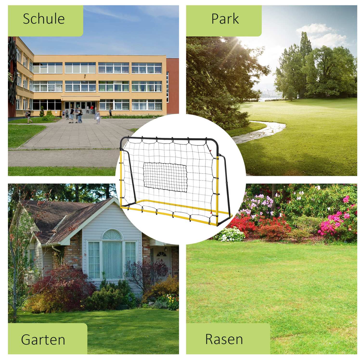 Football Rebound Wall Net – Multi-Sport, hållbart, 184x63x123 cm