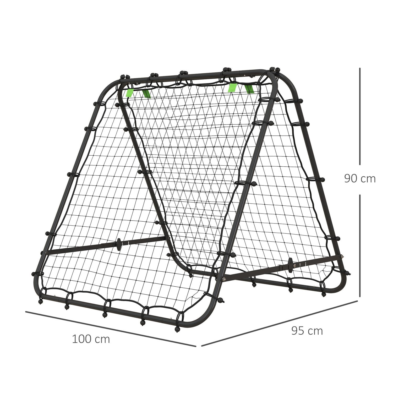 Football Rebounder Net – Dubbelsidigt, justerbart stål