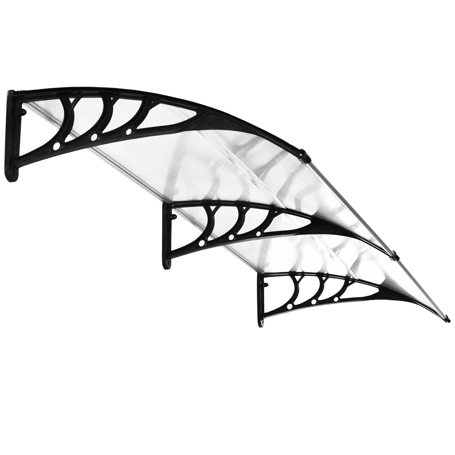 Framdörr aluminiumkapell, 75x195x23 cm, klar polykarbonat