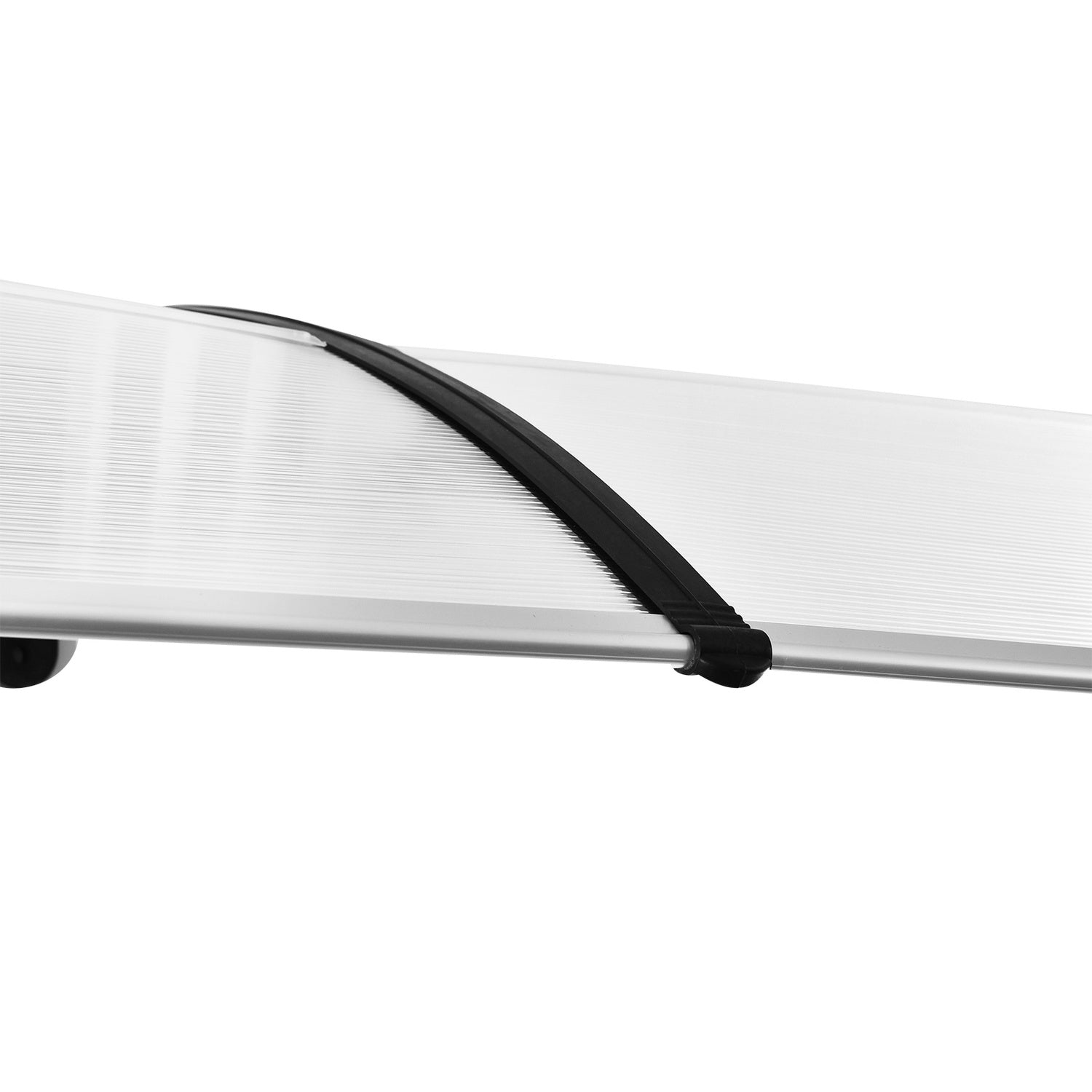 Framdörr aluminiumkapell, 75x195x23 cm, klar polykarbonat