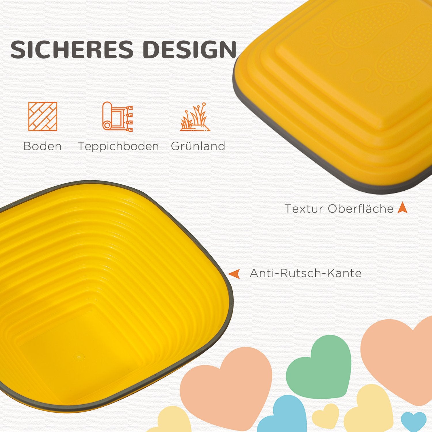 Färgglada halkfria flodstenar – 6 stycken