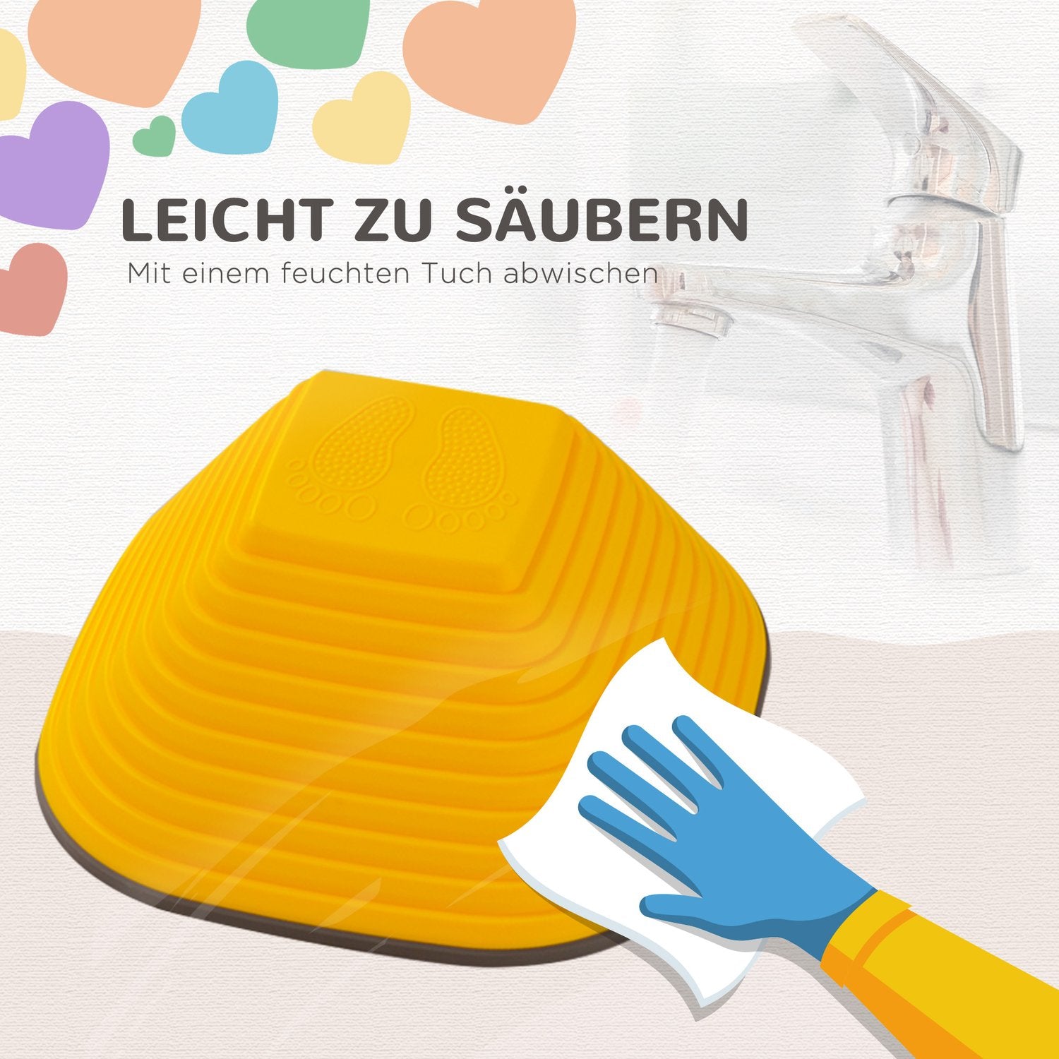 Färgglada halkfria flodstenar – 6 stycken