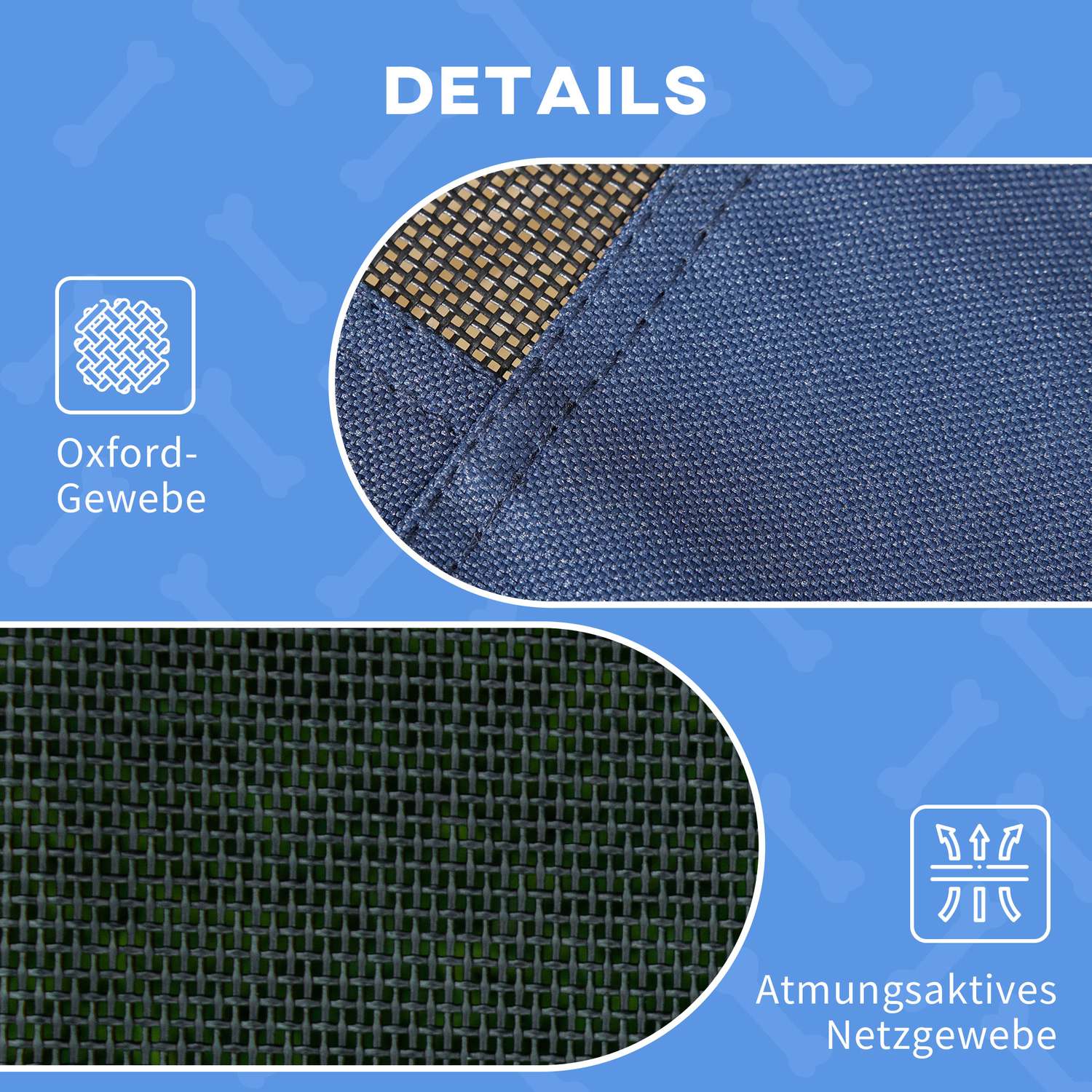 Förhöjd hundsäng utomhus med UV-skydd