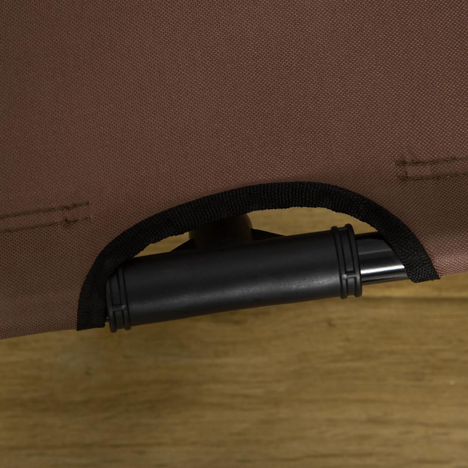 Förhöjd hundsäng utomhus med kapell, tyg som andas