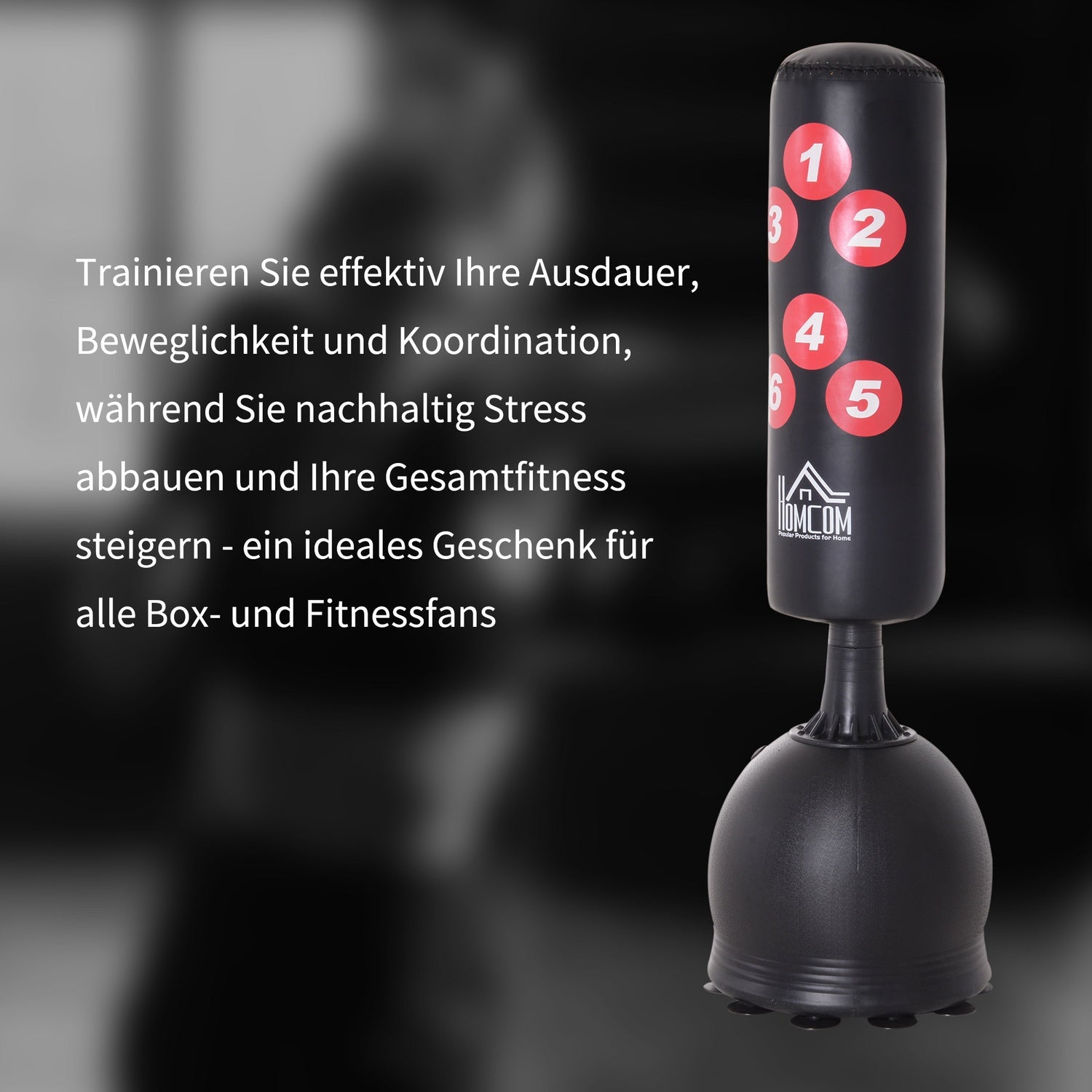 Fristående boxningssäck 165cm, Heavy Duty, sugbas