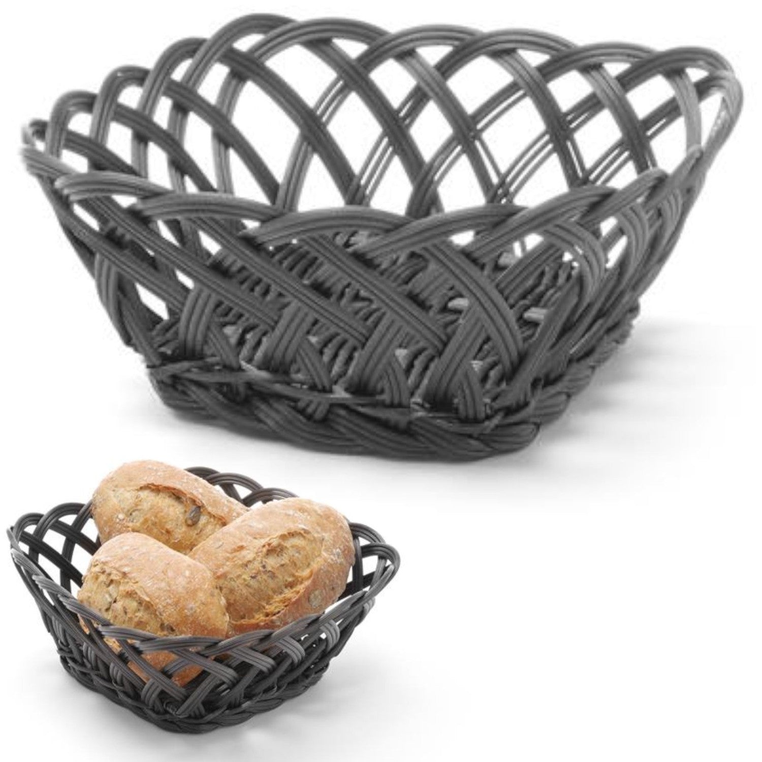 Fyrkantig flätad frukt- och grönsakskorg - Hendi 426227
