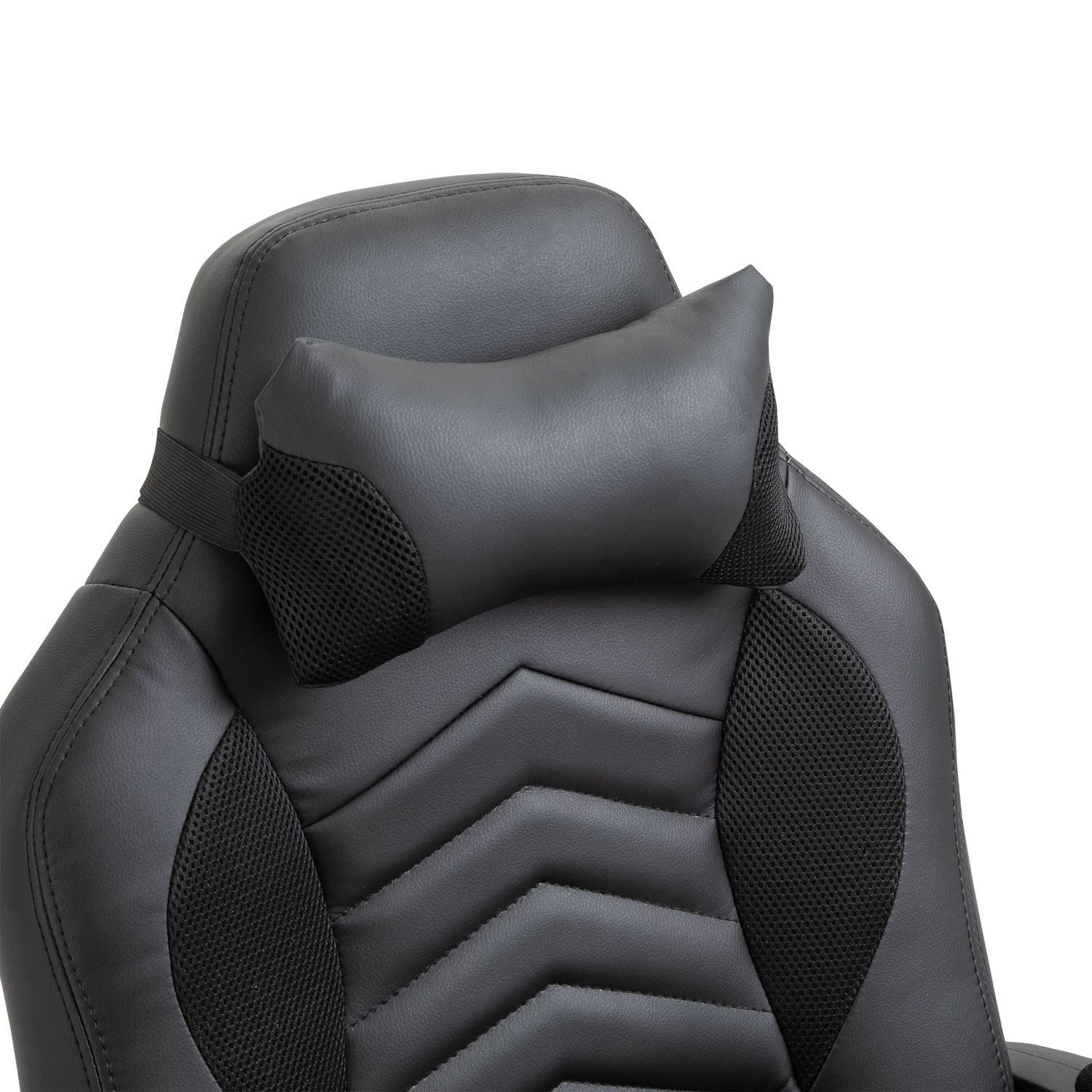 Gaming Chair Kontorsstol Med Värmefunktion 6 Vibrationspunkter Ergonomisk Snurrstol Massagestol Konstläder Svart B68 X D69 X H (108-117) Cm