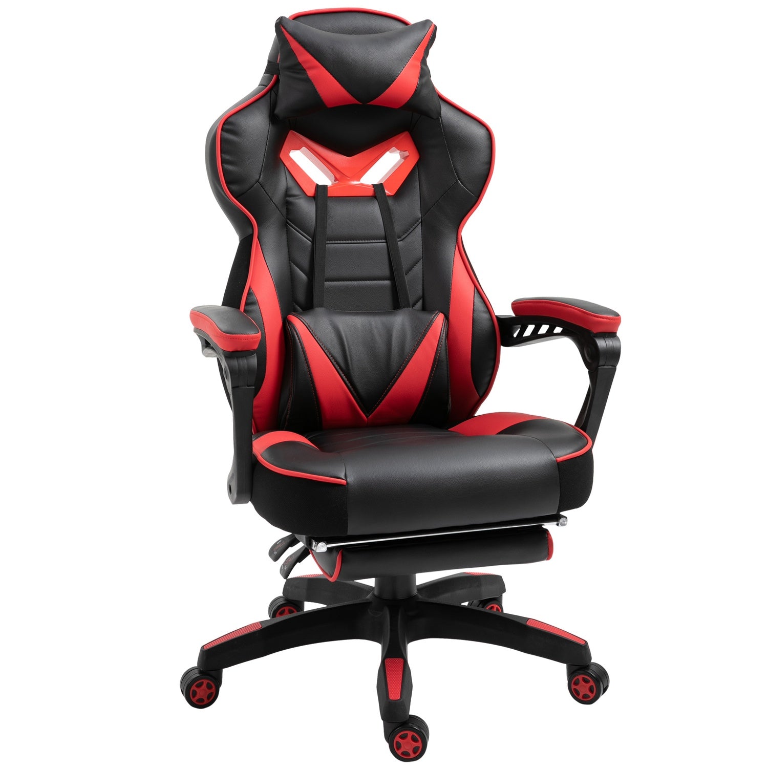 Gaming Kontorsstol med massage – justerbar, konstläder