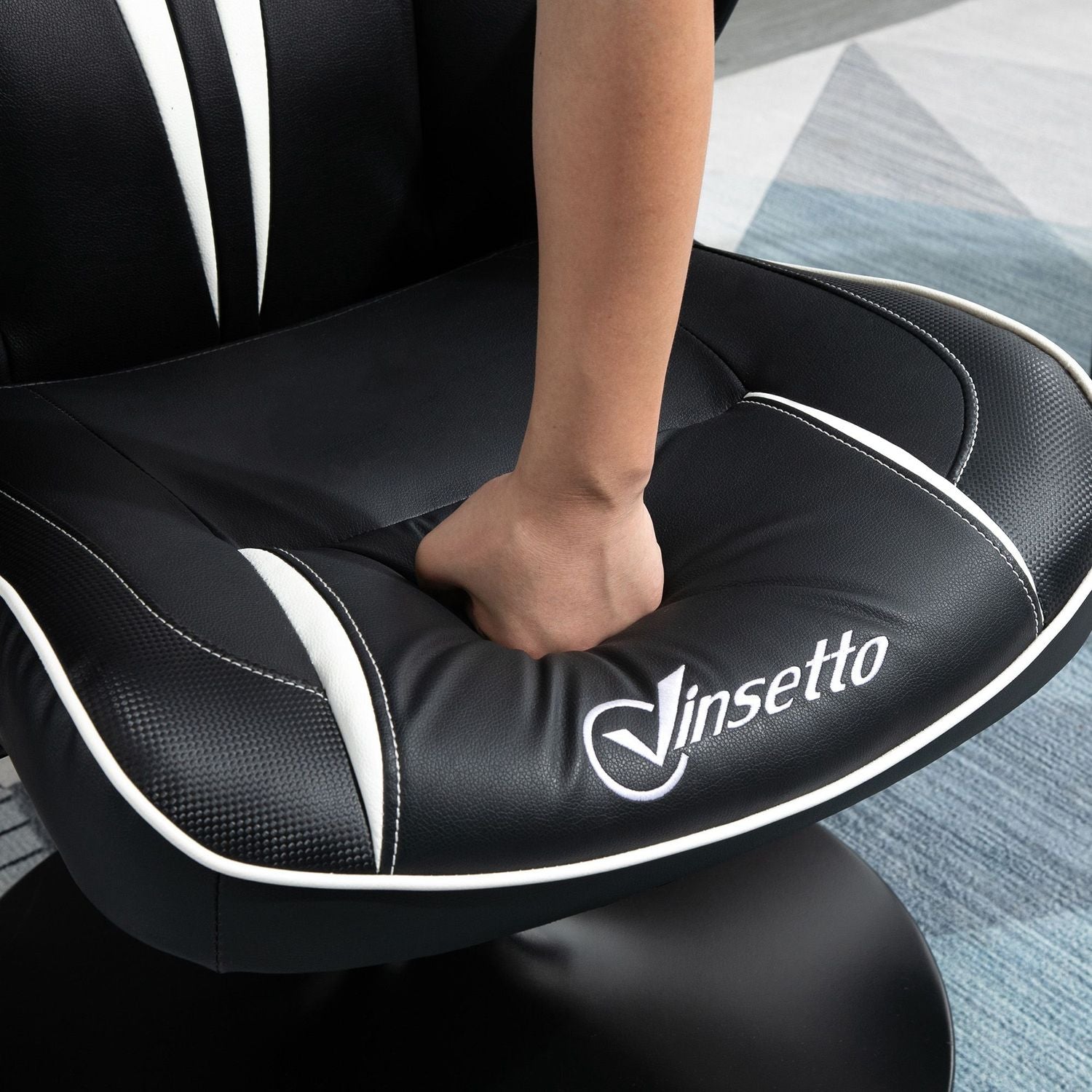 Ergonomisk spelstol, vippfunktion, höjdjusterbar
