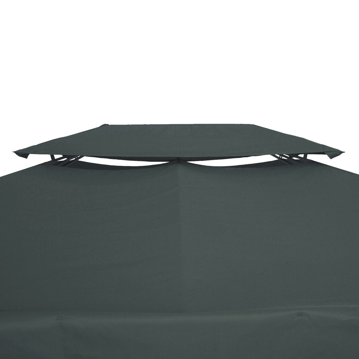 Ersättningstak Gazebo Roof Garden Gazebo Polyester 3X4M Kolgrå